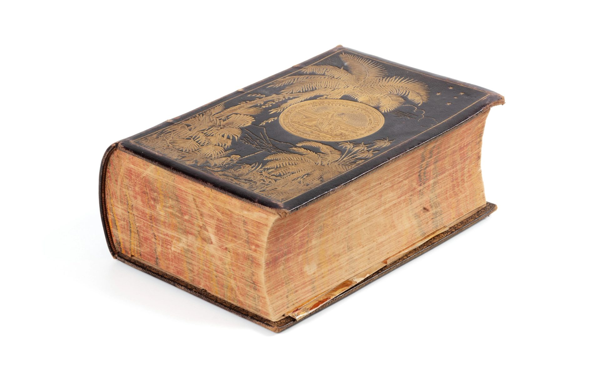 Large Catalogue with leather cover with title 'Official Record of the Sydney International Exhibition'