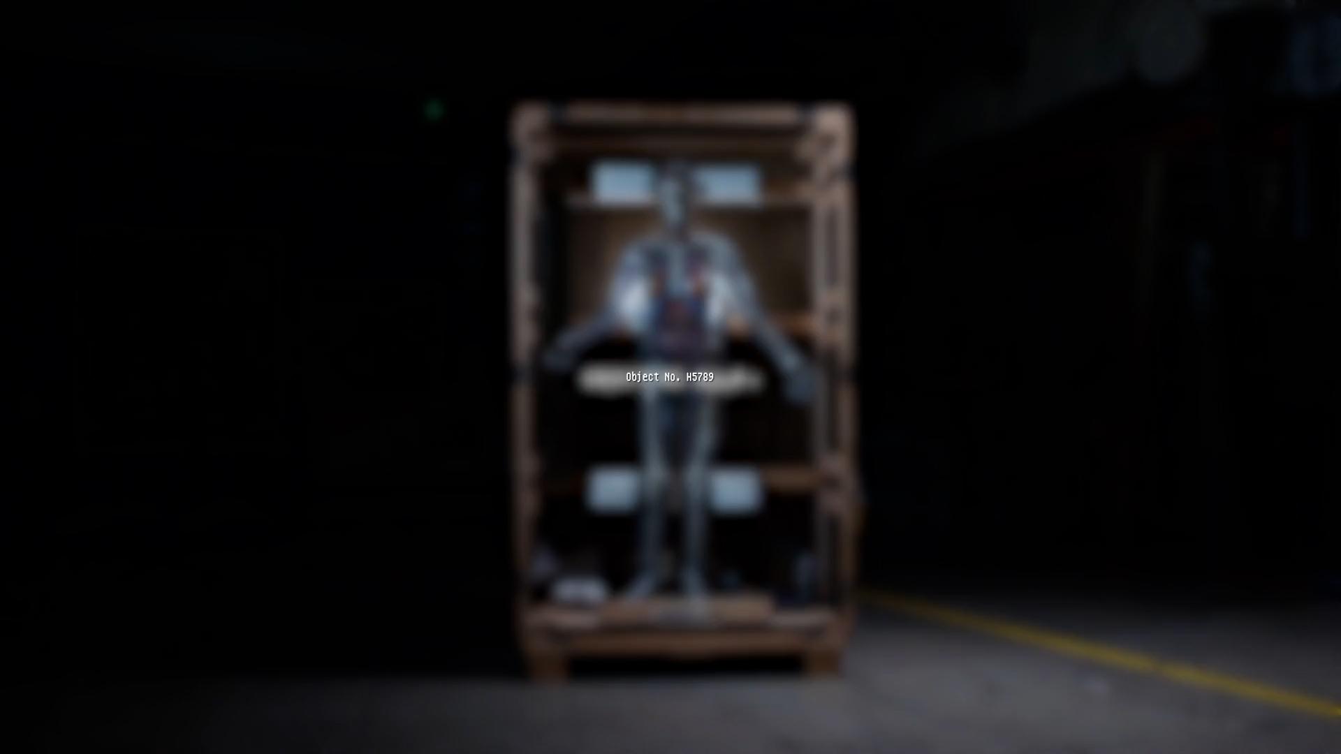 Blurred image from film with museum object number