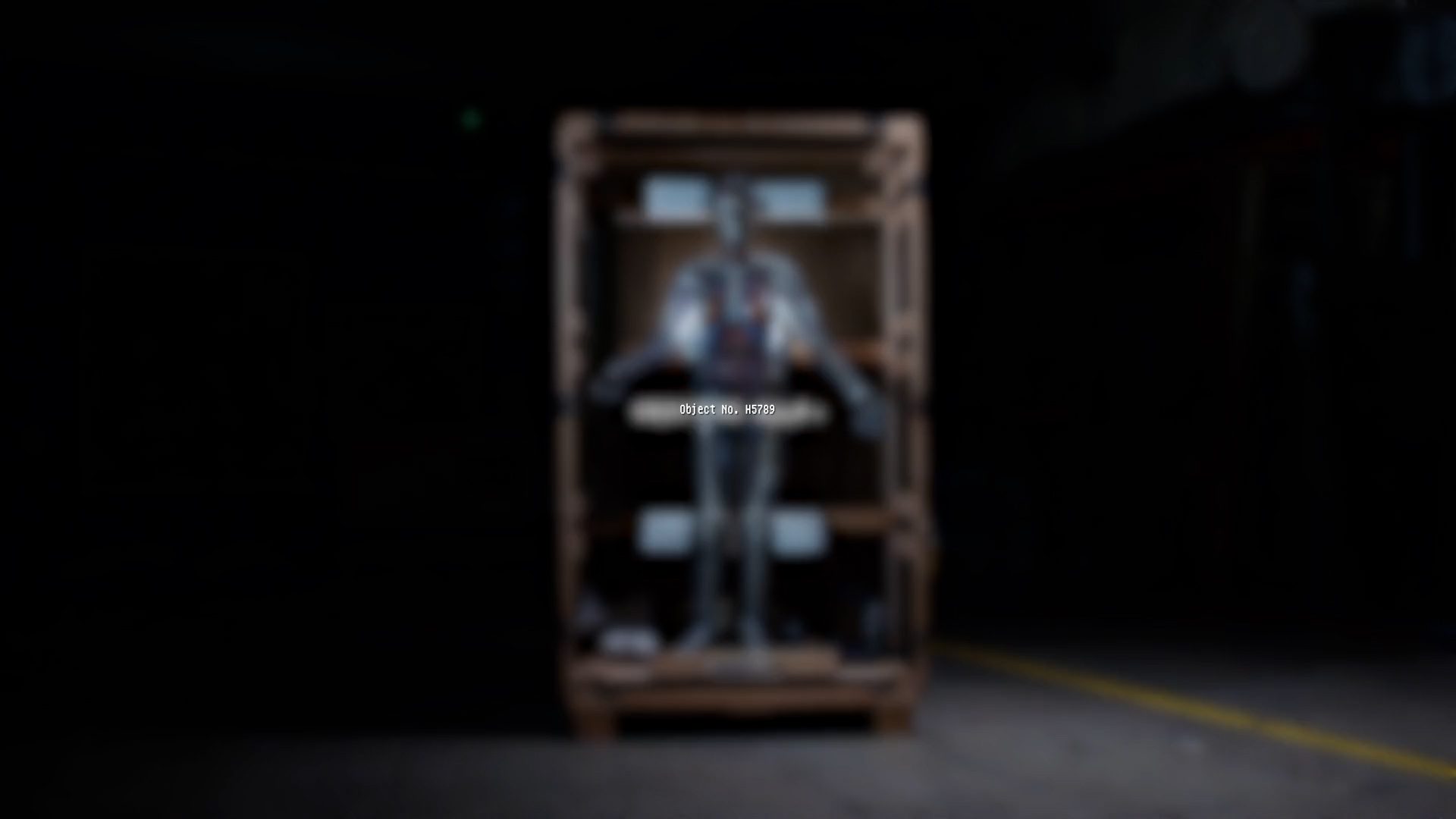 Blurred image from film with museum object number