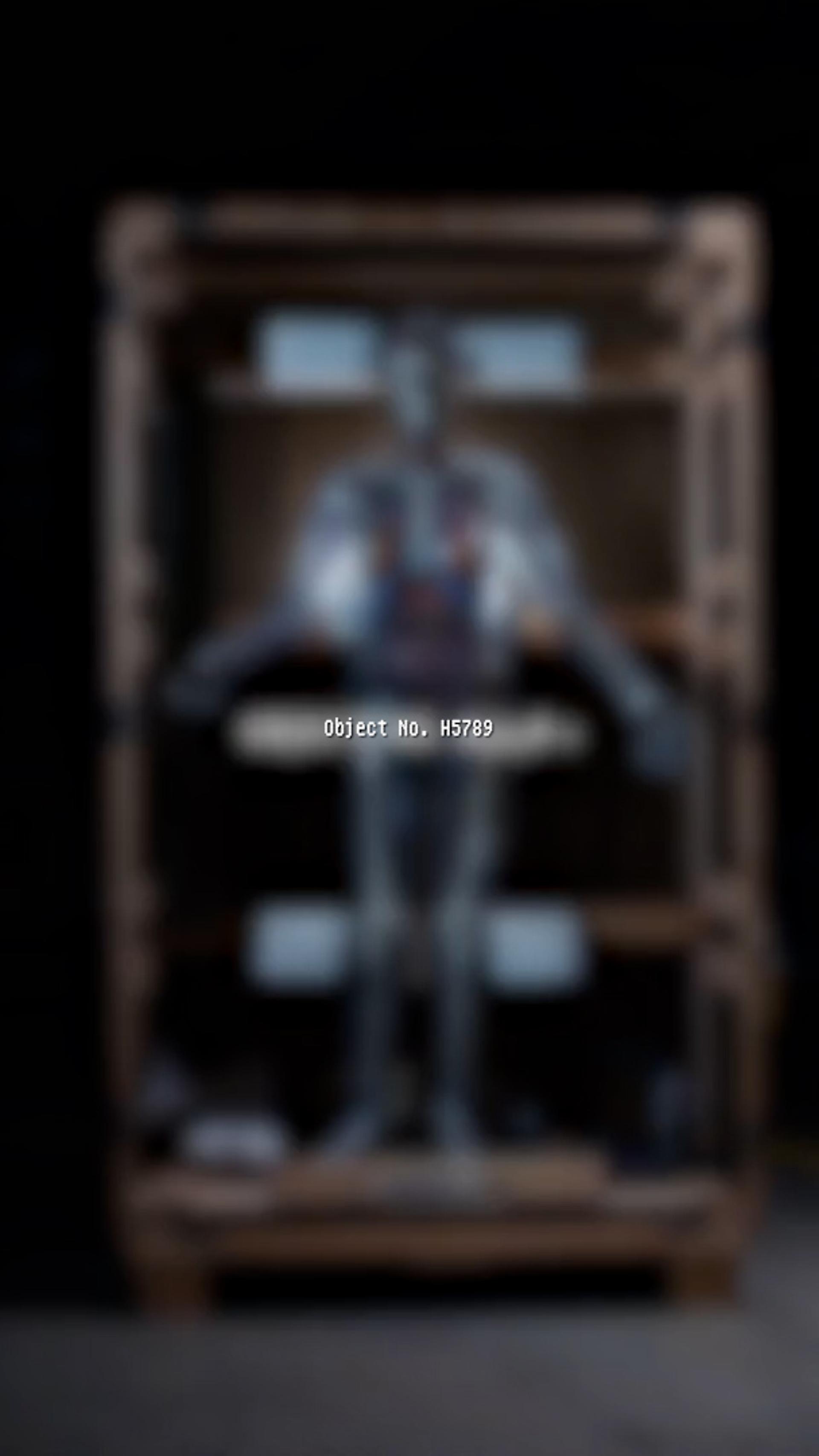 Blurred image from film with museum object number