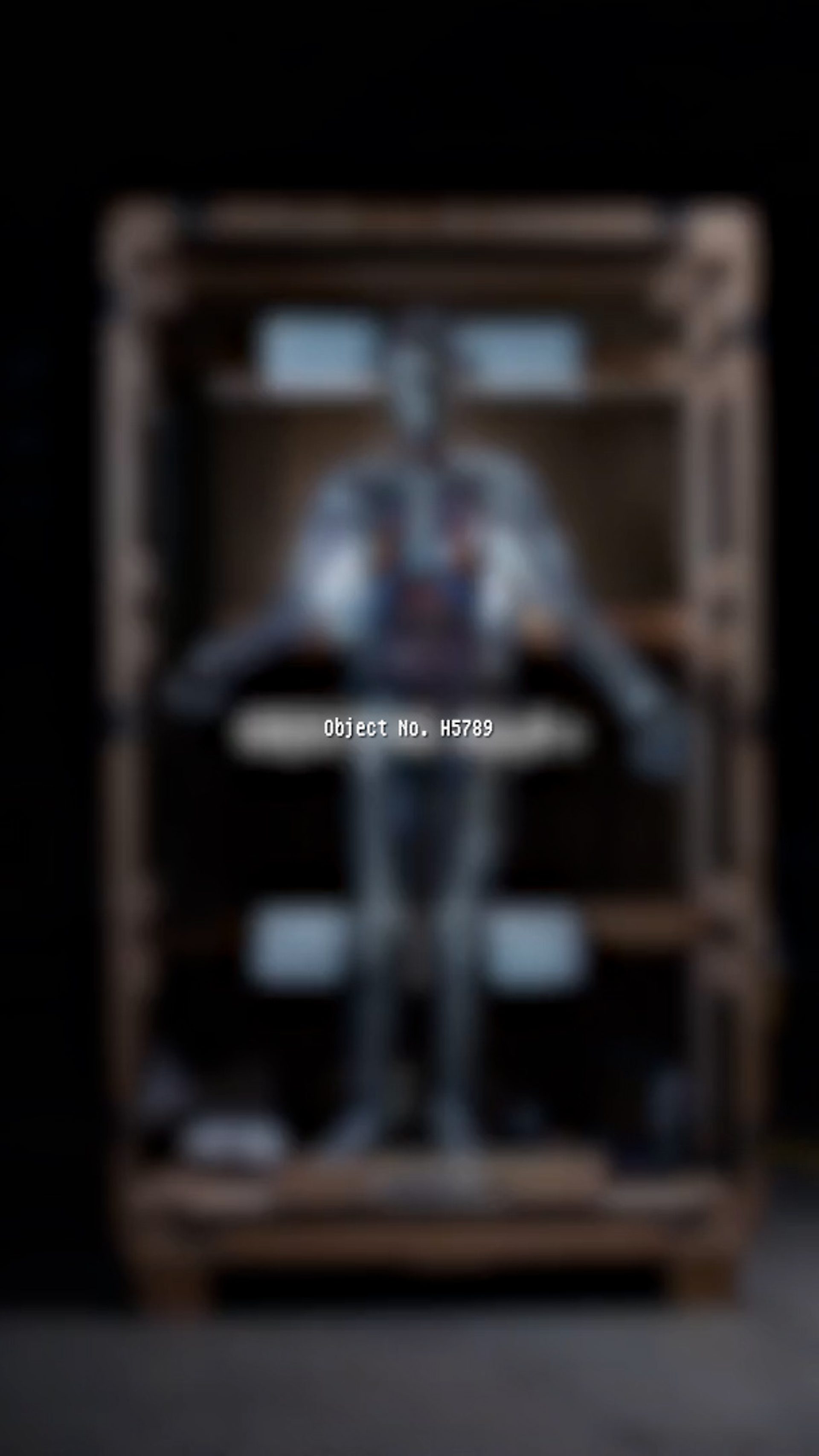 Blurred image from film with museum object number