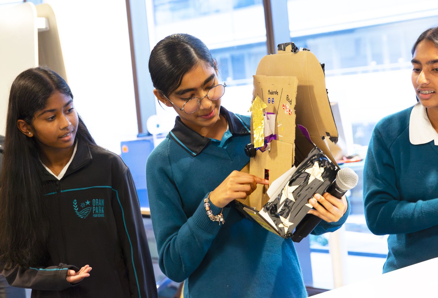 Students present their work.