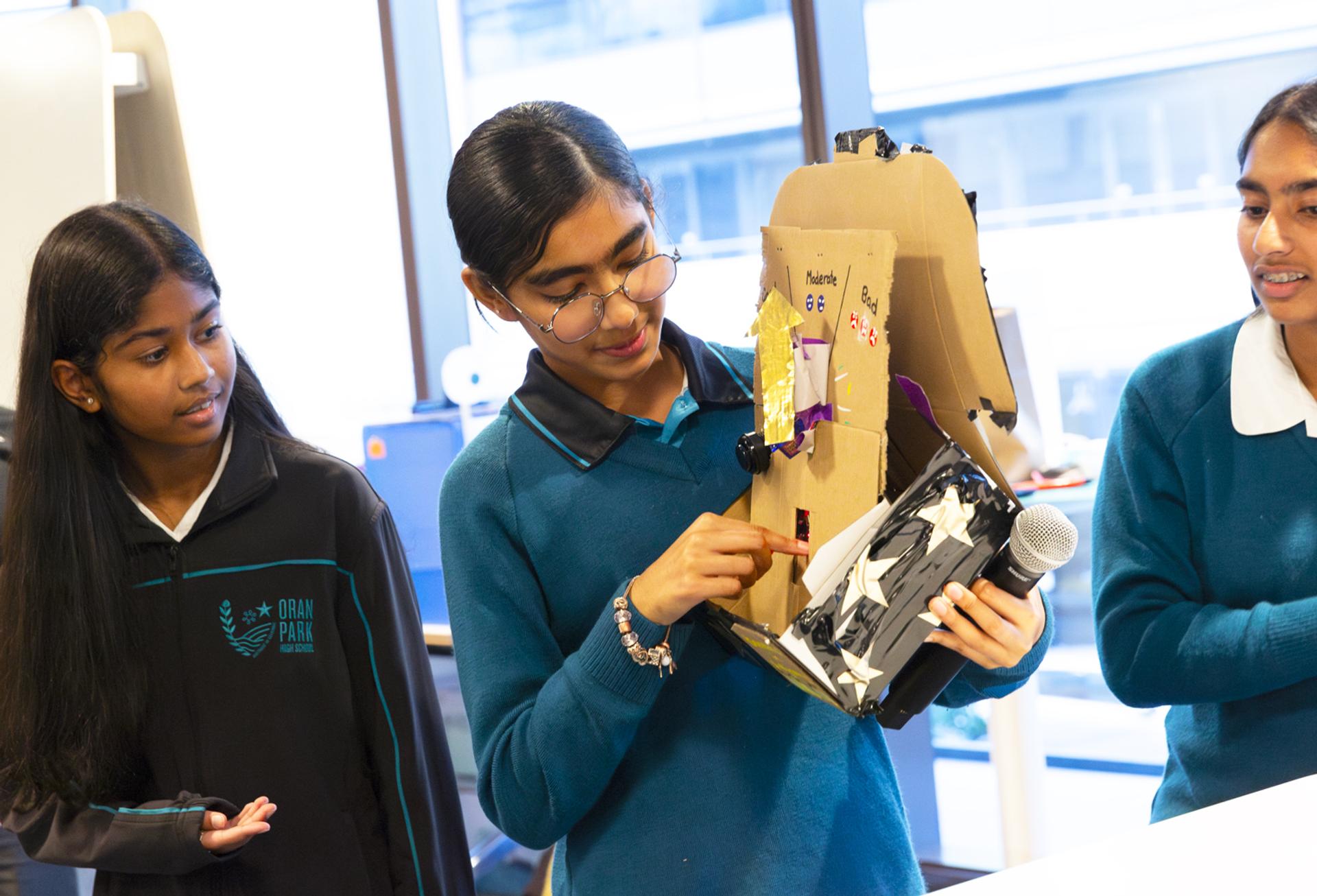 Students present their work.