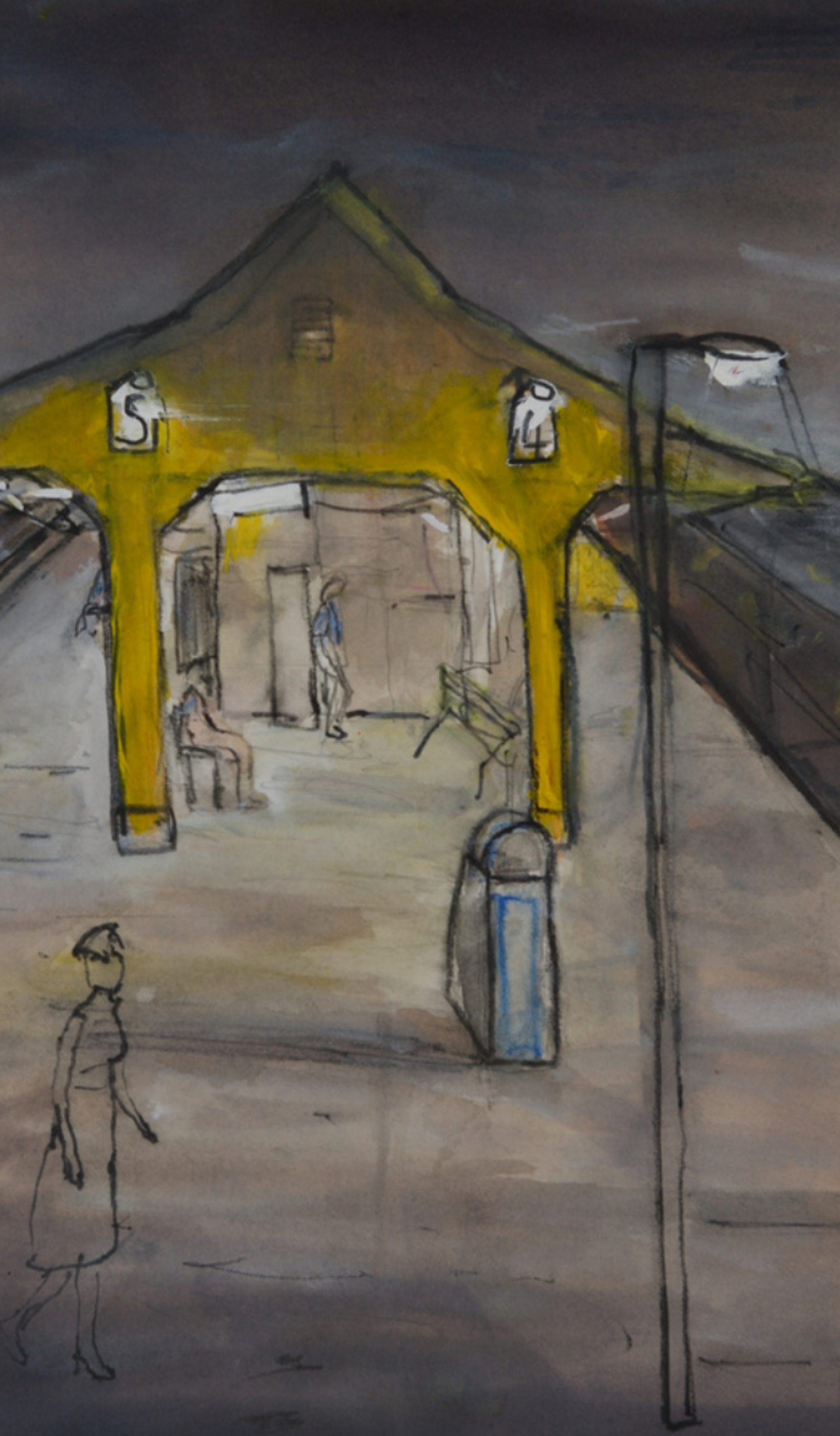 Painting of Redfern Station by Noel McKenna