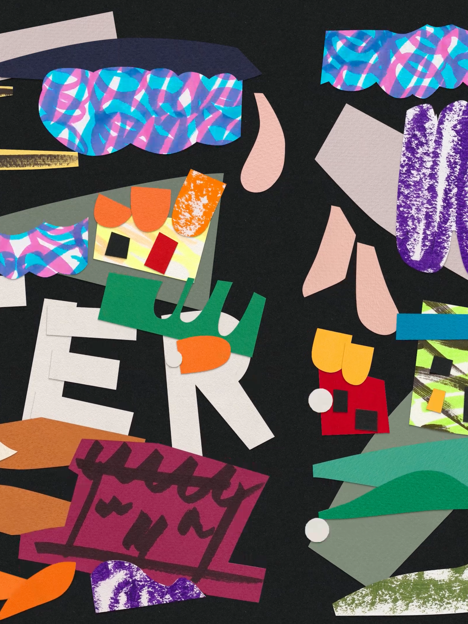 Winter in cut out artwork.