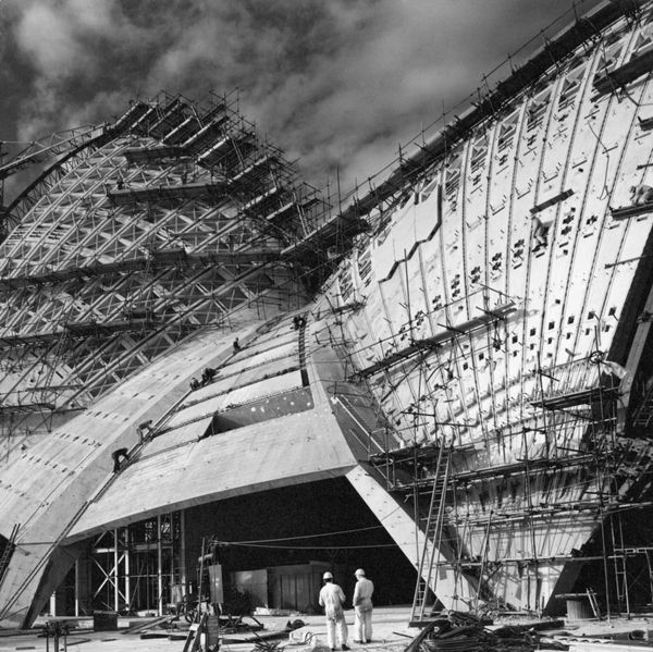 Photographs of the construction of the Sydney Opera House by Max Dupain