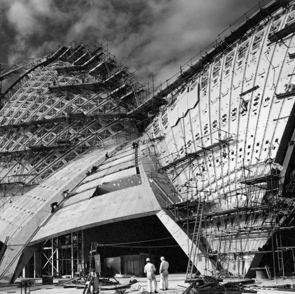 Photographs of the construction of the Sydney Opera House by Max Dupain