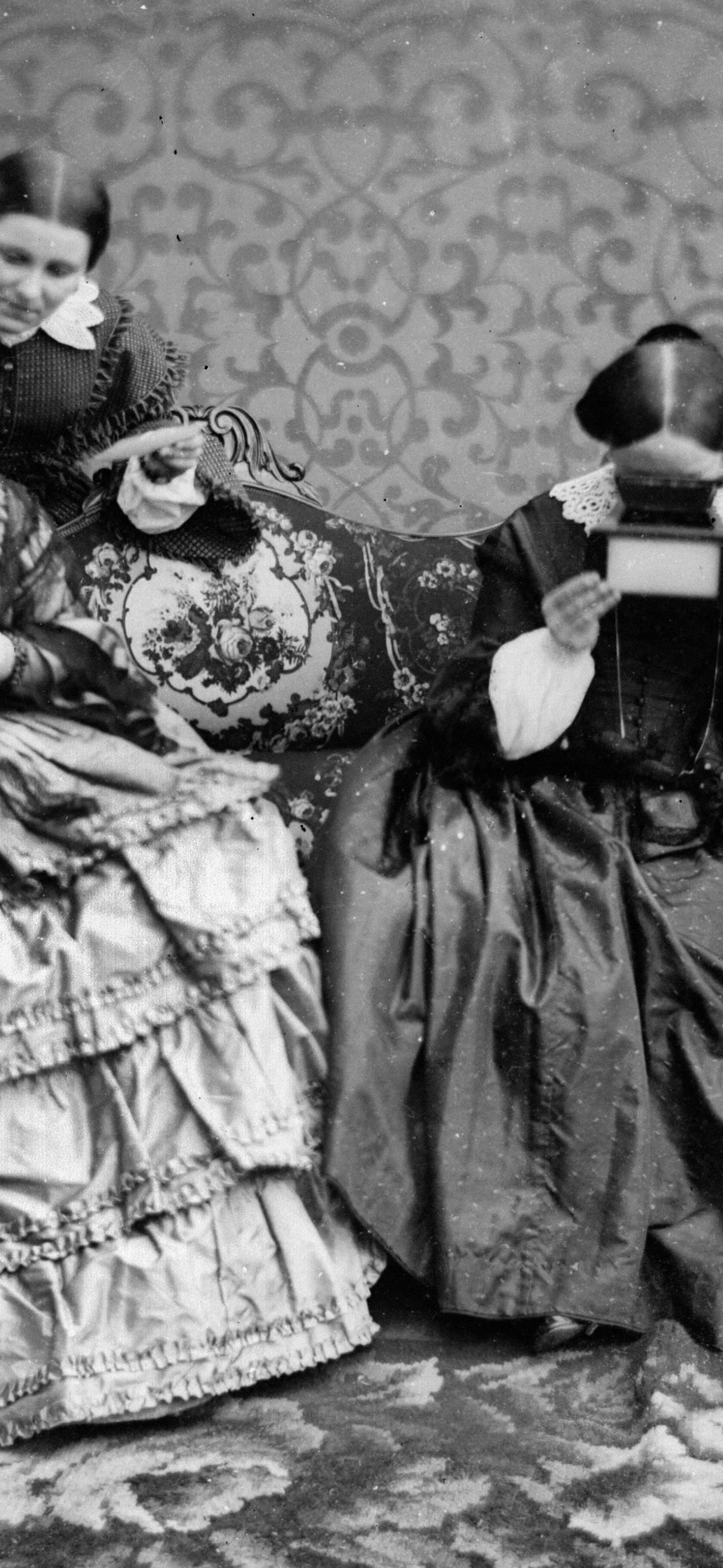 Women looking at stereoscopic images during the second empire, 1852-1870