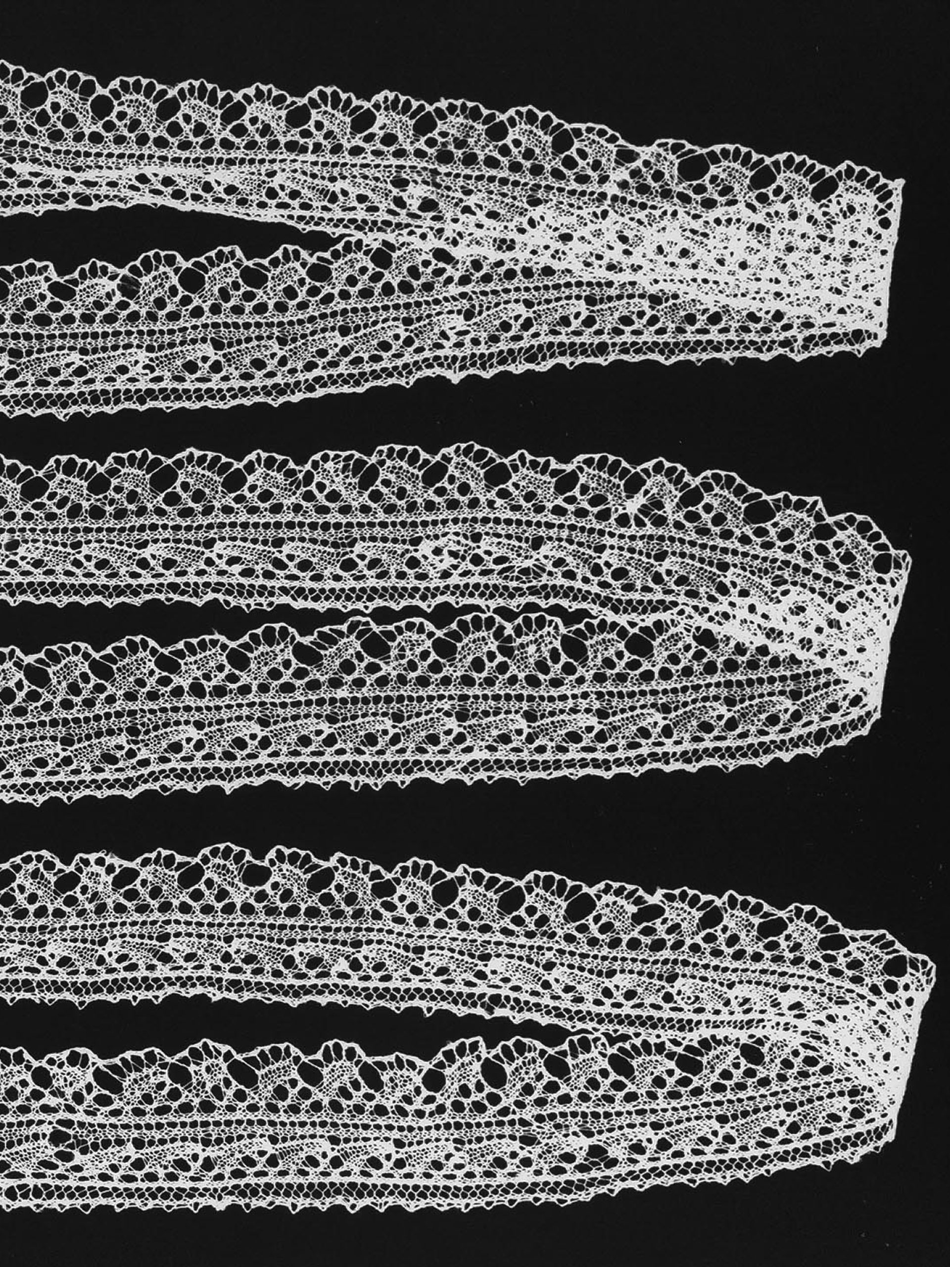 Lace border, knitted lace, Italy