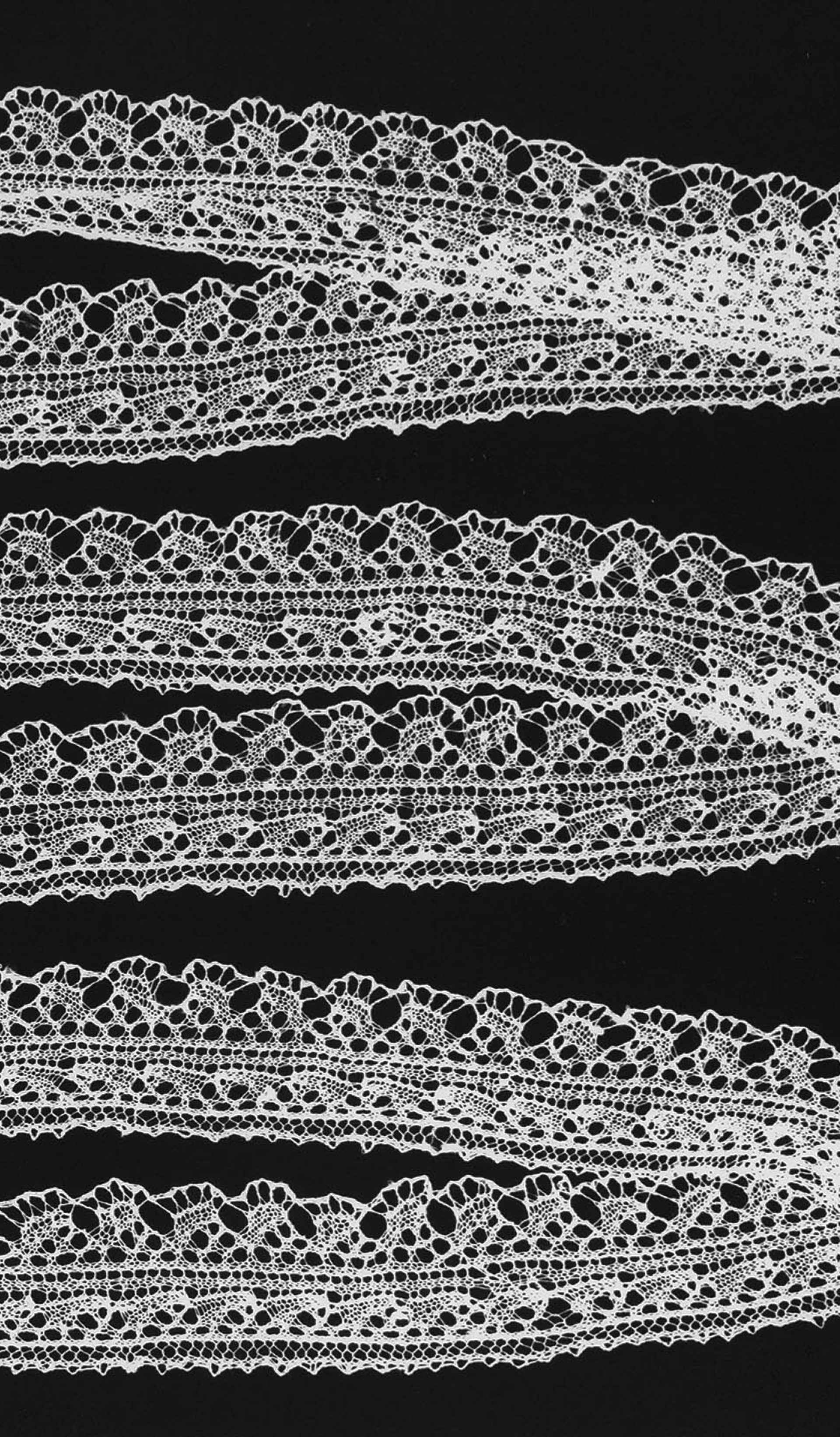 Lace border, knitted lace, Italy