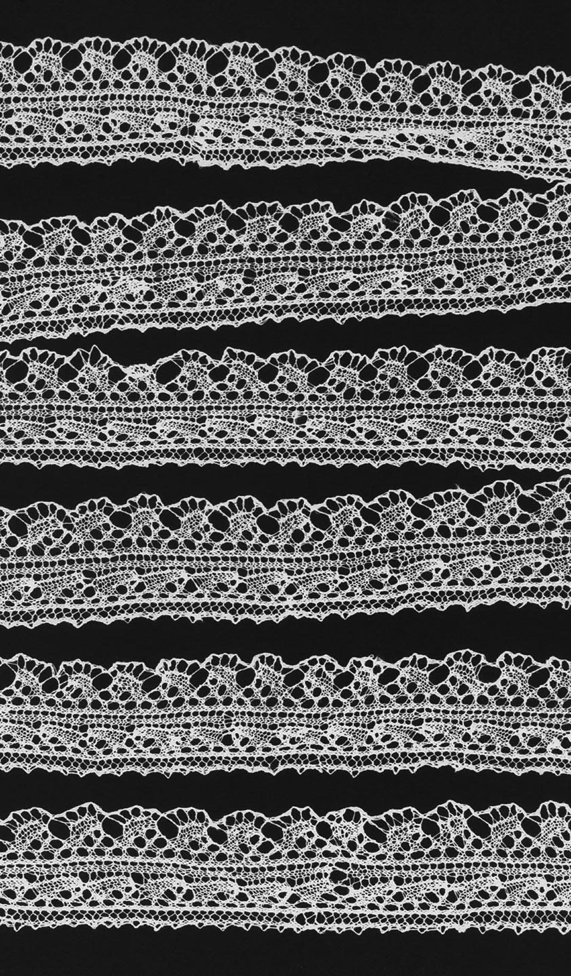 Lace border, knitted lace, Italy