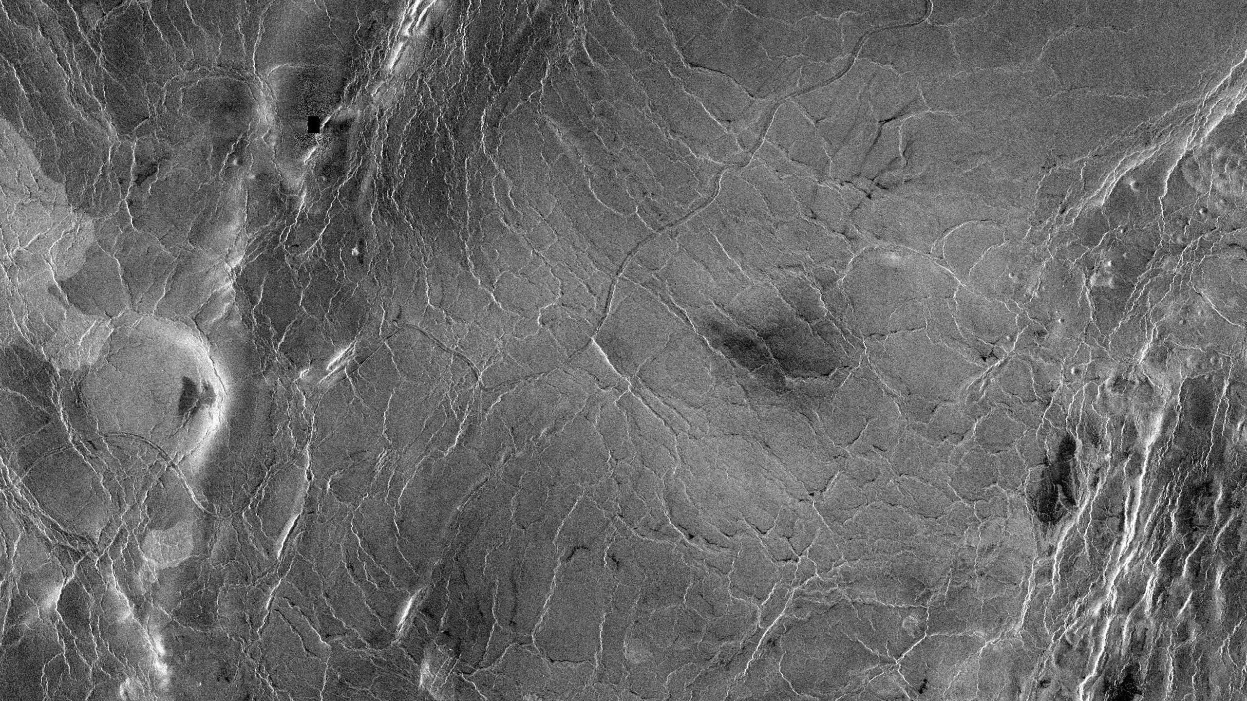 600 Kilometre Segment of Longest Channel on Venus.