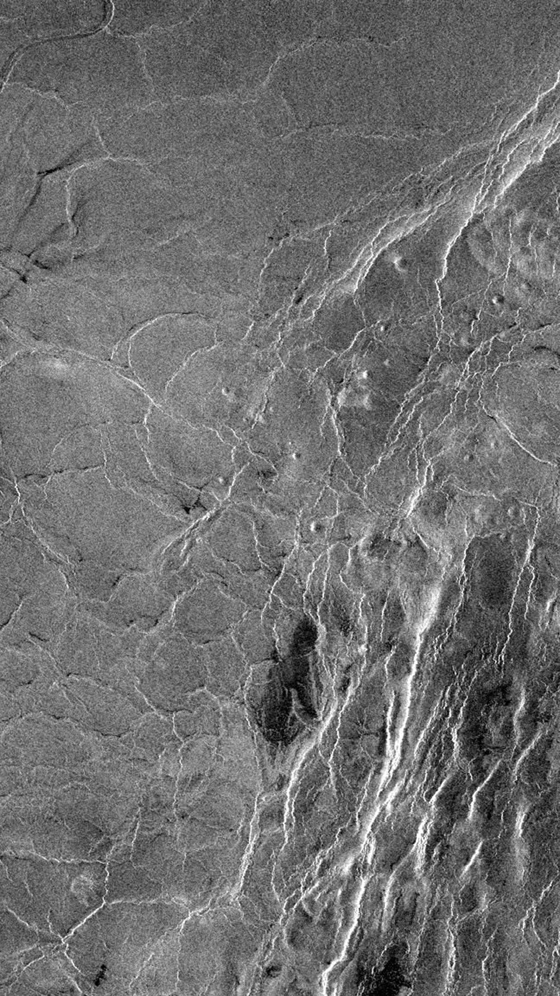 600 Kilometre Segment of Longest Channel on Venus.