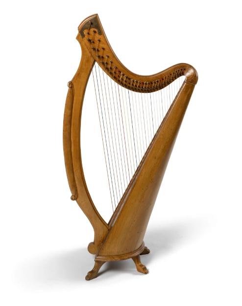Irish harp made by James McFall