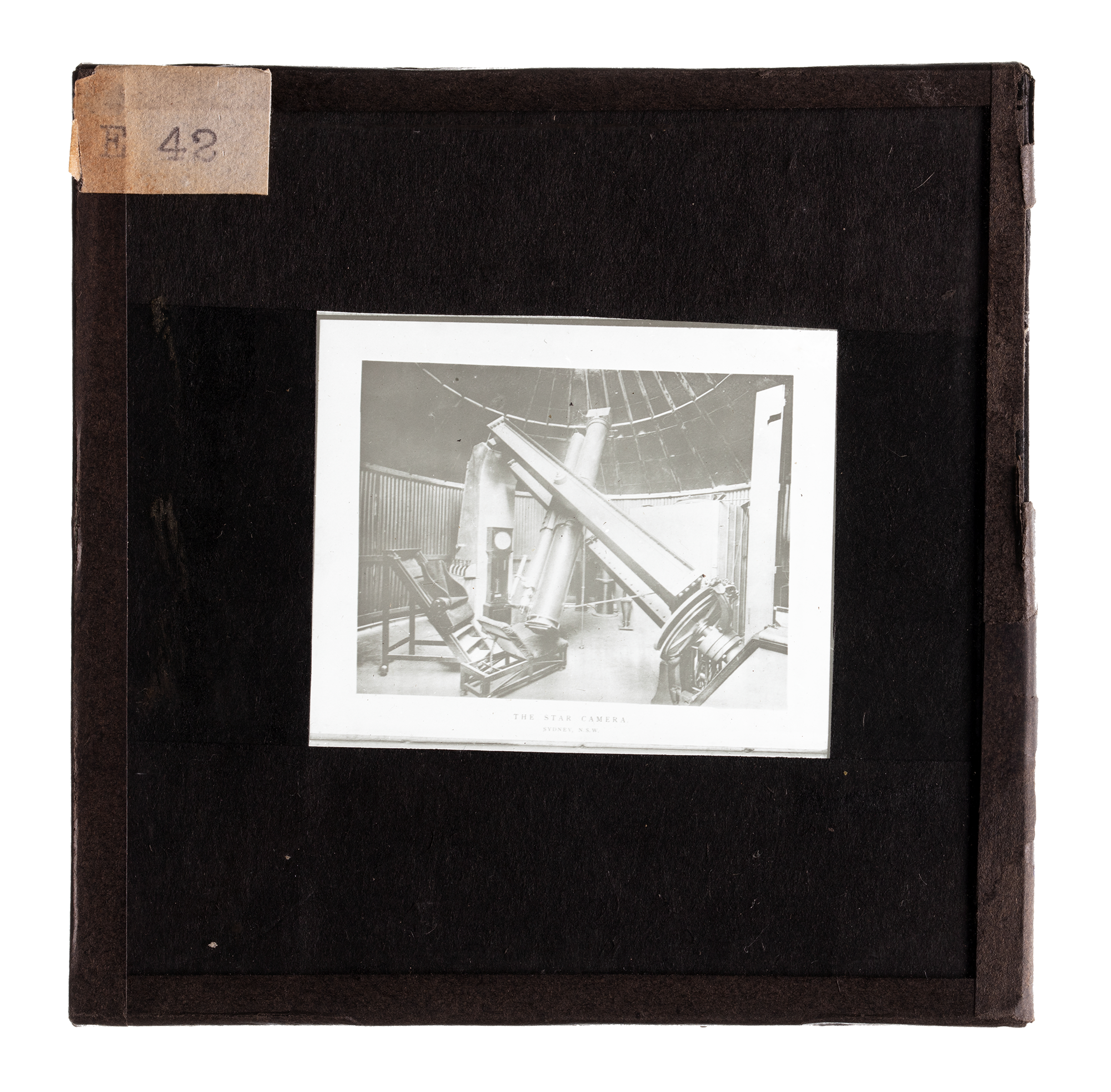 Lantern slide depicting the Sydney Observatory’s Star Camera