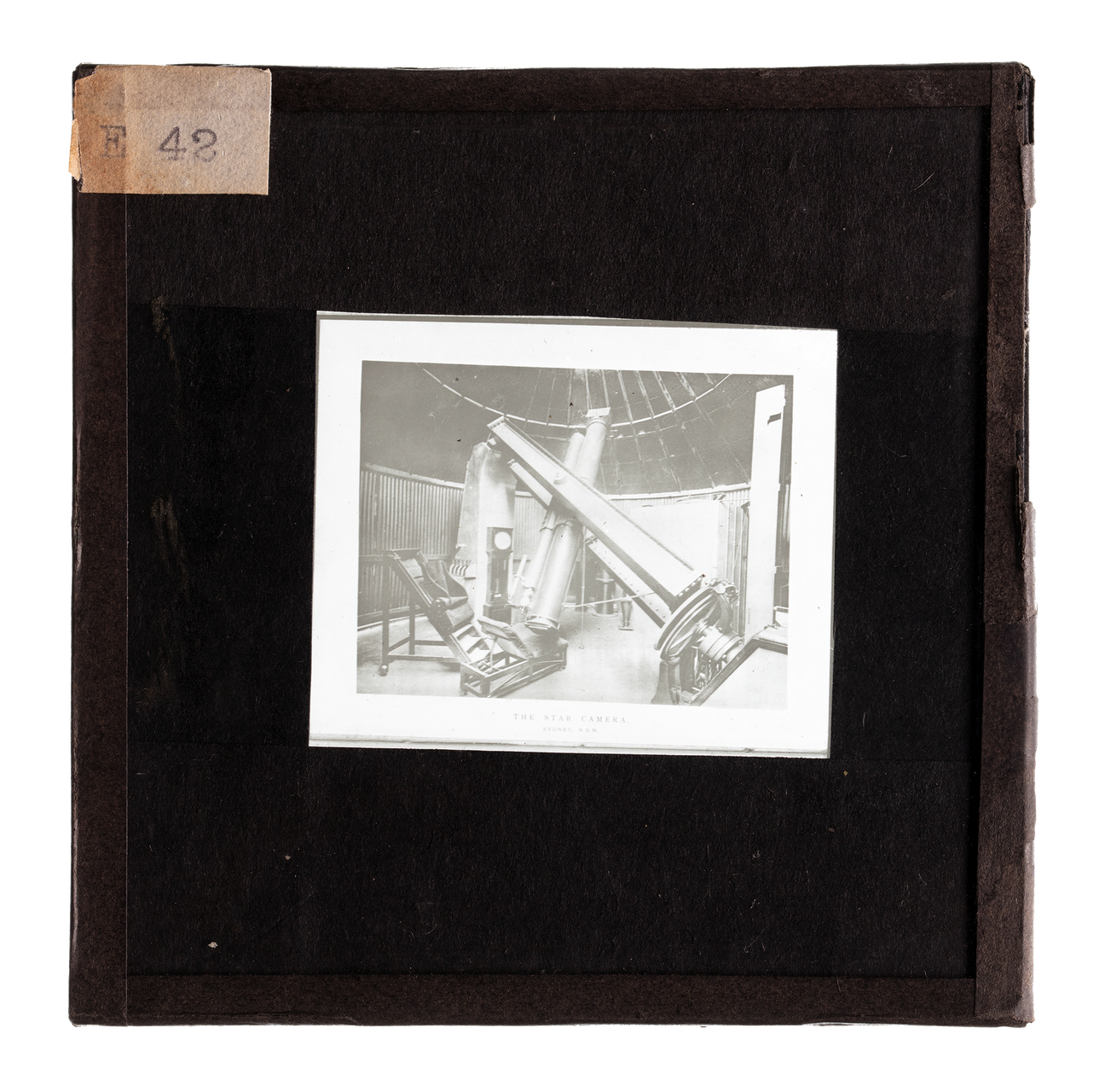 Lantern slide depicting the Sydney Observatory’s Star Camera