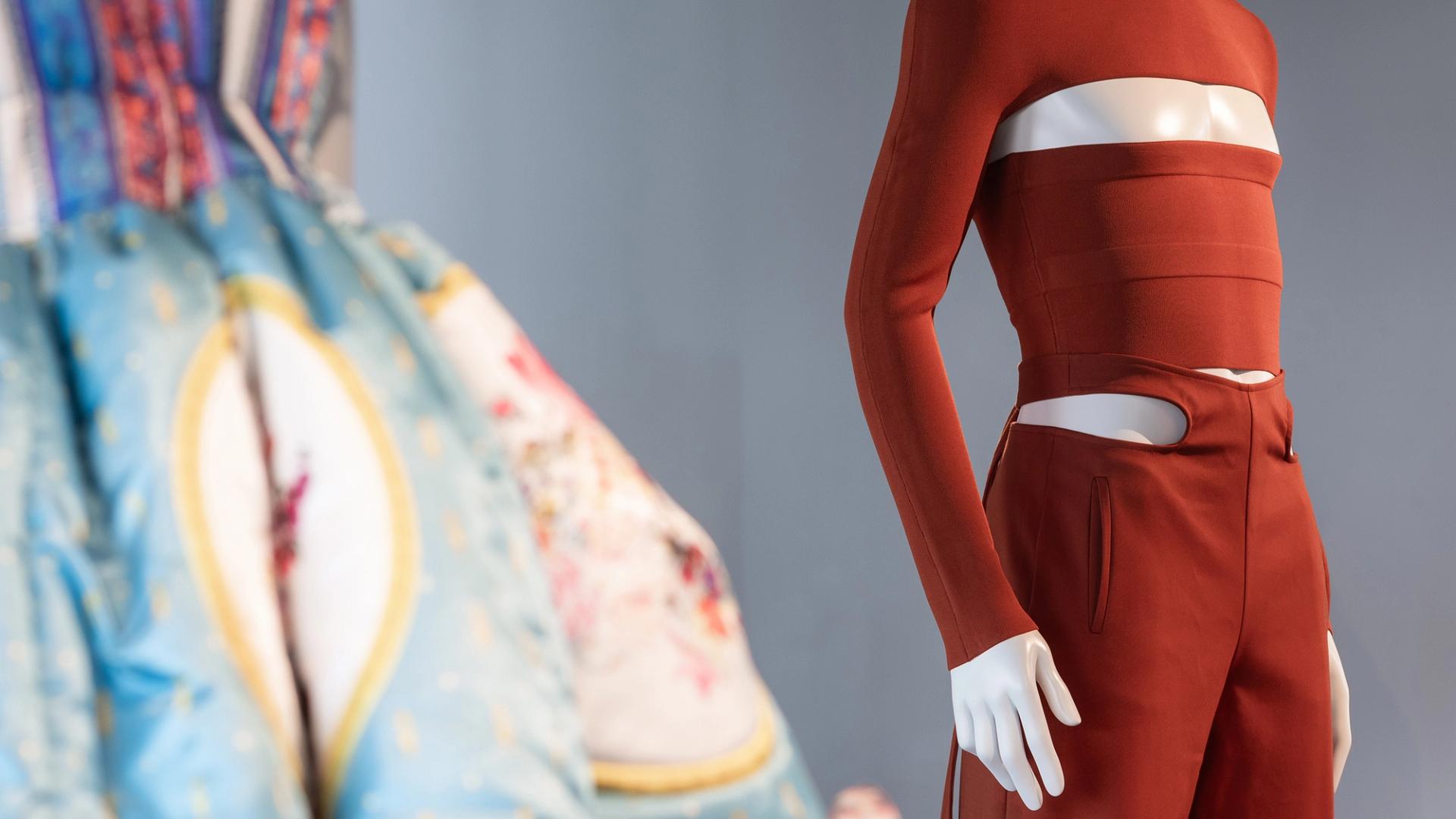 Mannequins wearing clothes
