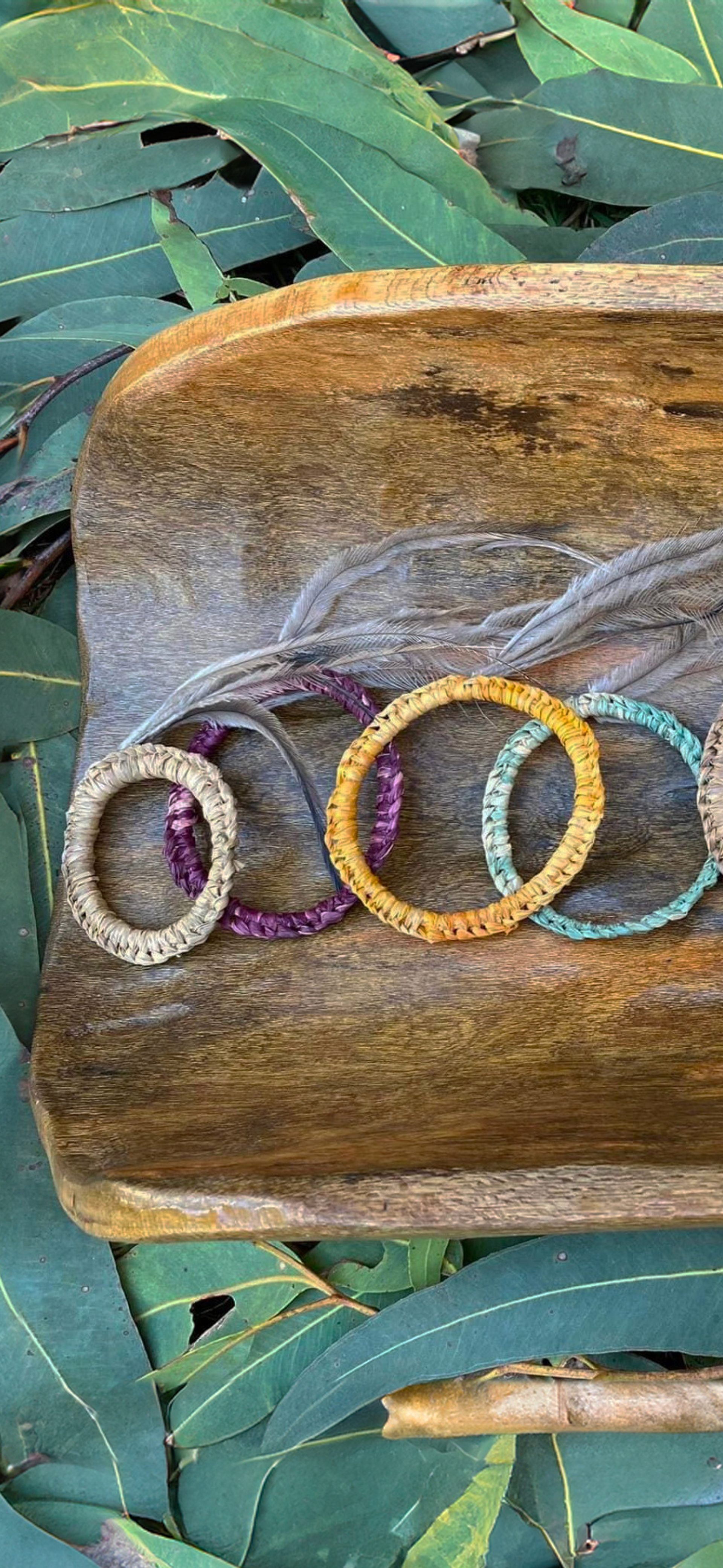 Weaving with Rhiannon and Leanne