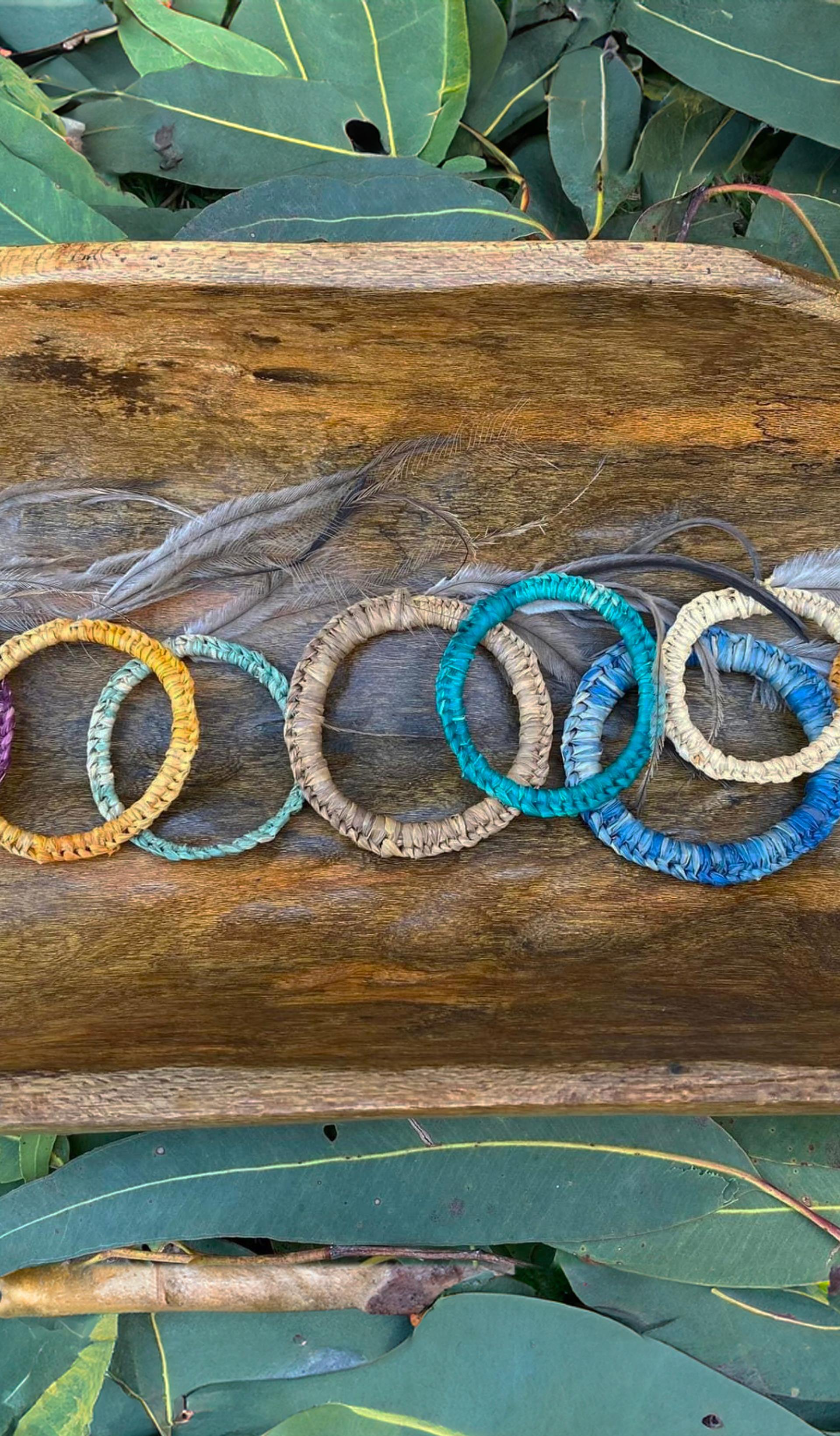Weaving with Rhiannon and Leanne