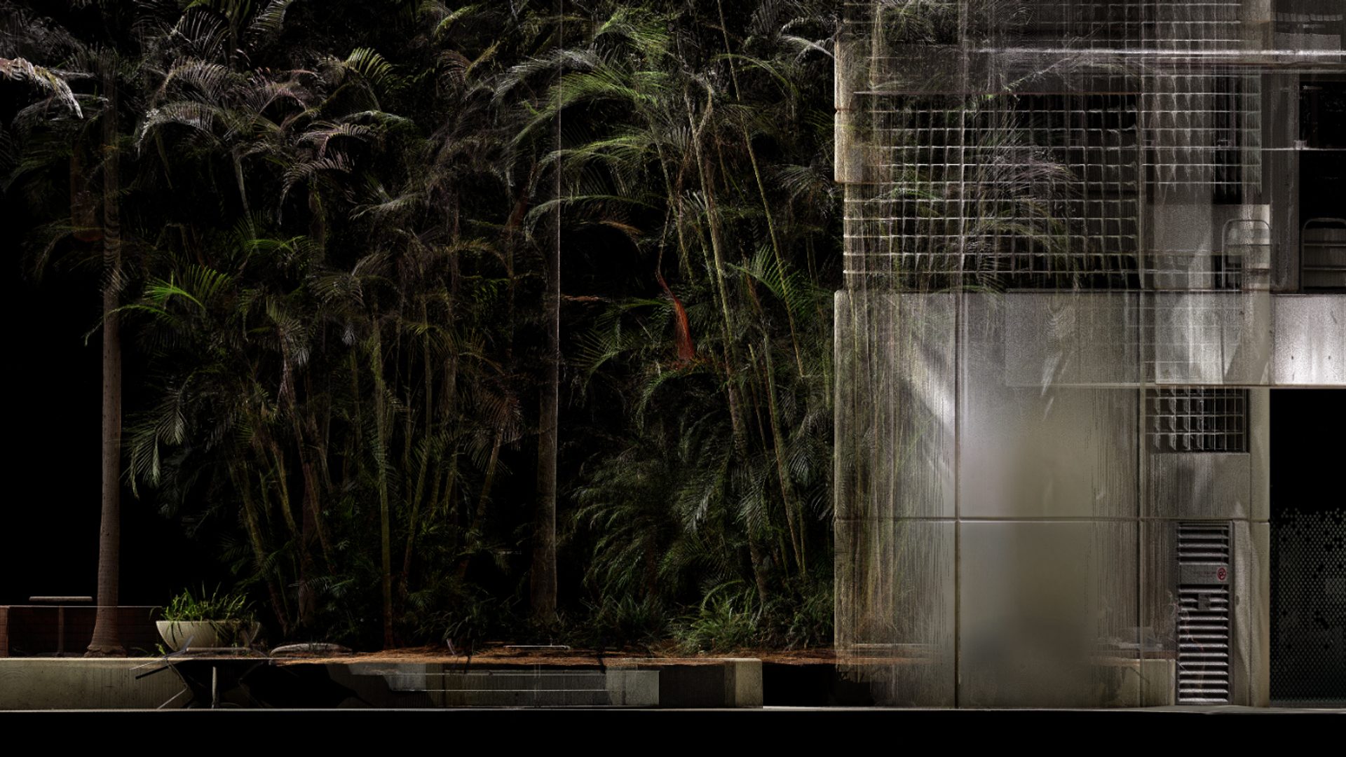 LiDAR scan of Octagon Building courtyard.