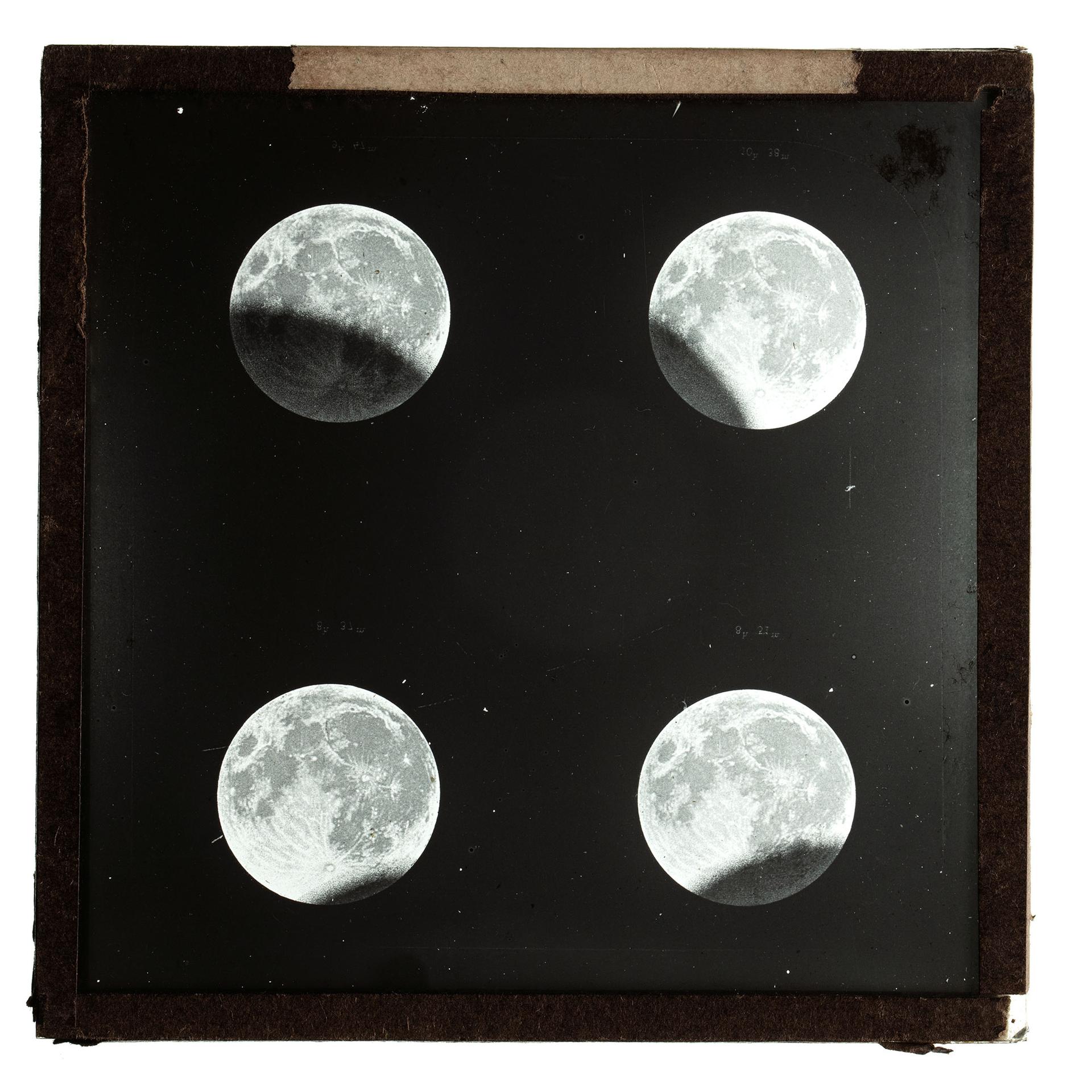 A glass plate slide showing four different images of shadows across moon. The Powerhouse Sky Guide has everything stargazers need to know about the southern night sky. Access information and sky maps for viewing the Moon, planets, stars and constellations in April 2023.