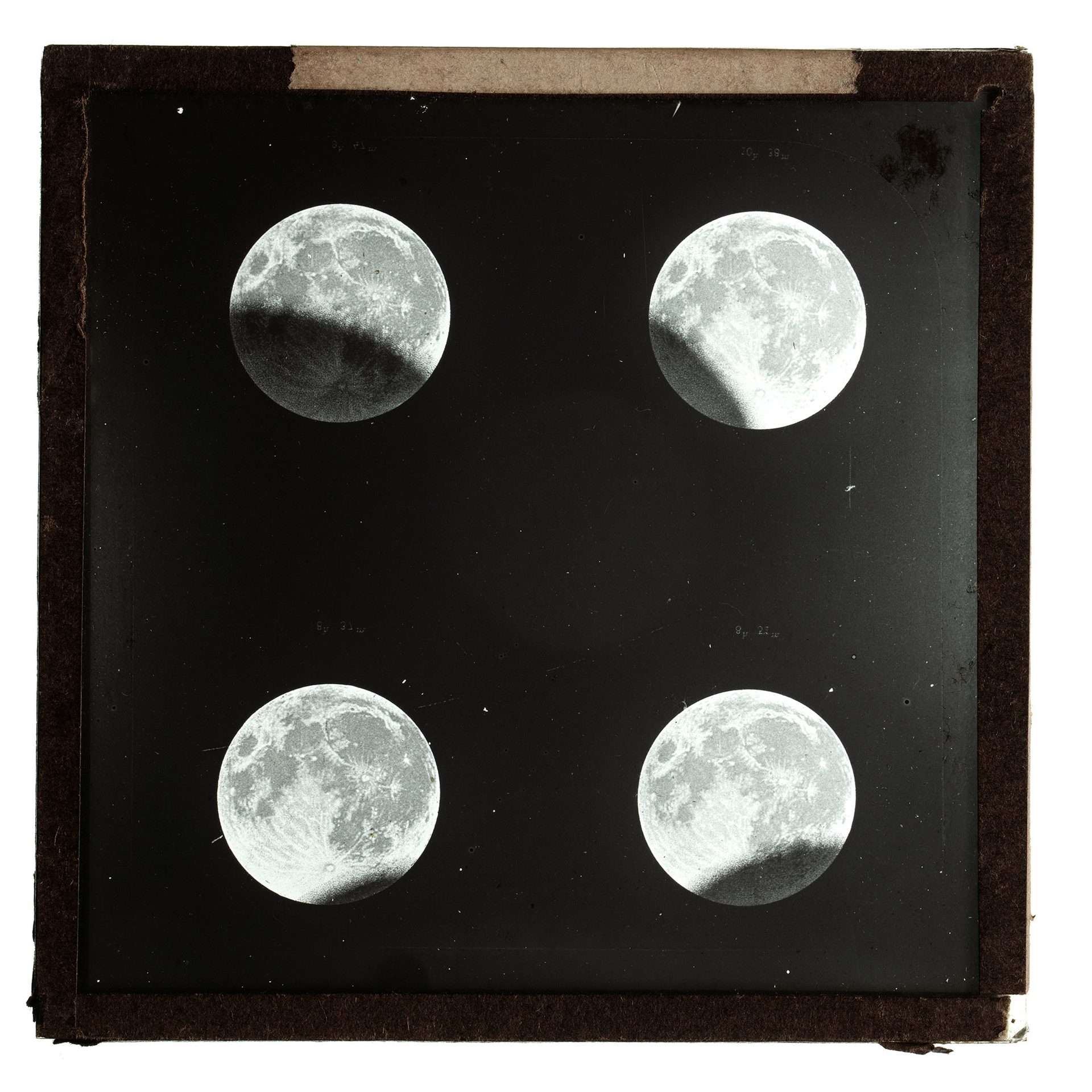 A glass plate slide showing four different images of shadows across moon. The Powerhouse Sky Guide has everything stargazers need to know about the southern night sky. Access information and sky maps for viewing the Moon, planets, stars and constellations in April 2023.