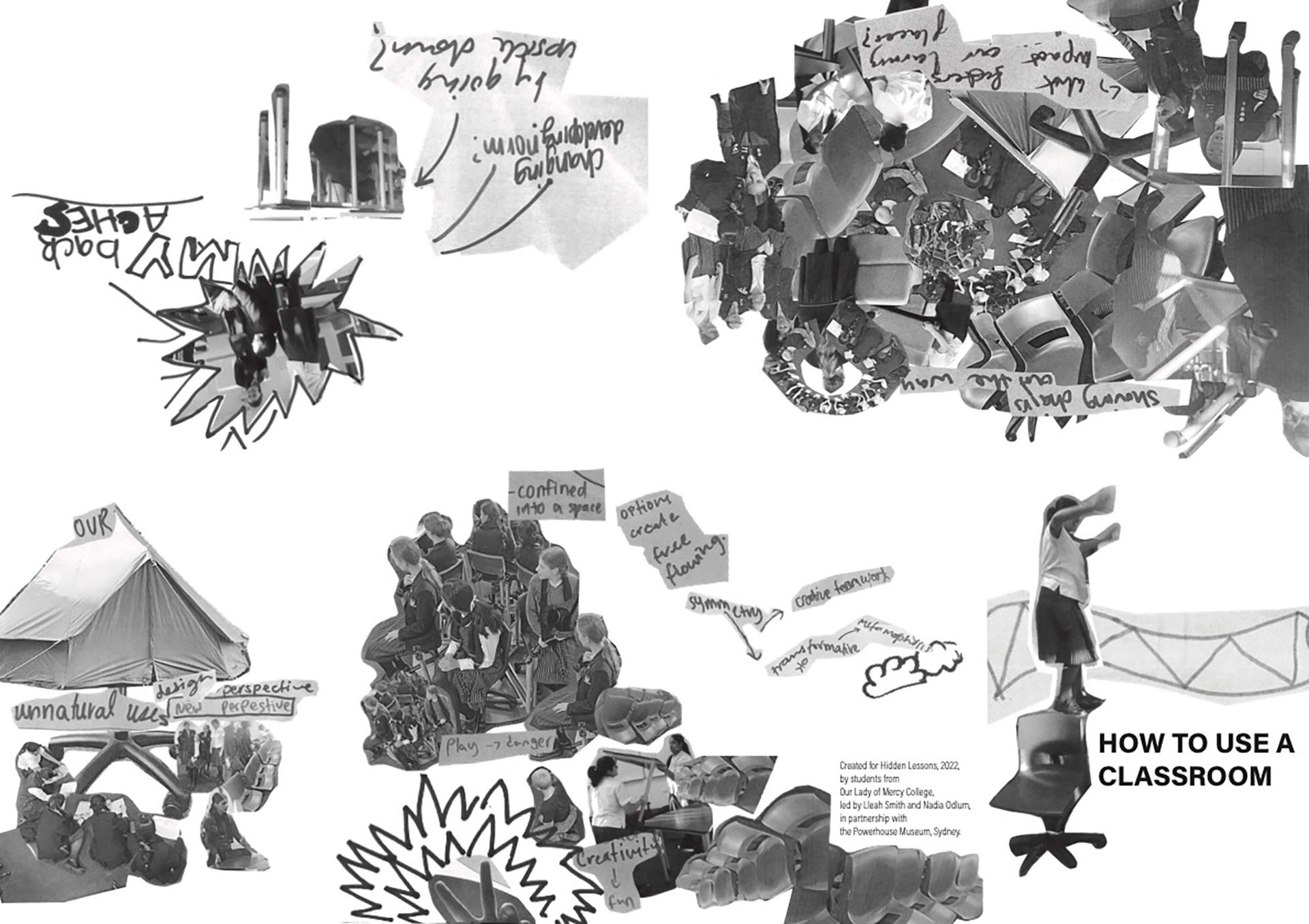 Page of a student created zine about learning
