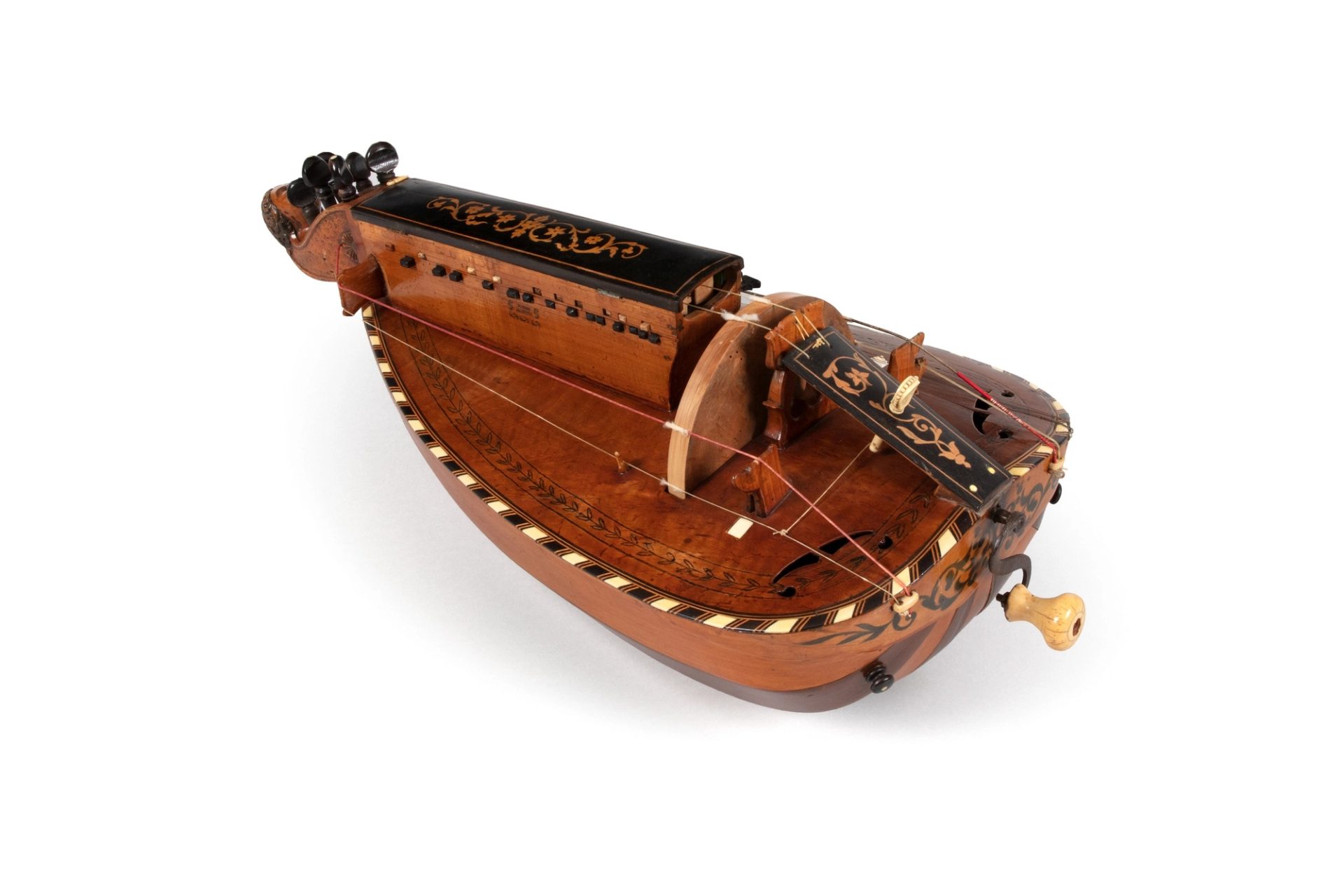 Hurdy Gurdy stringed instrument made of wood