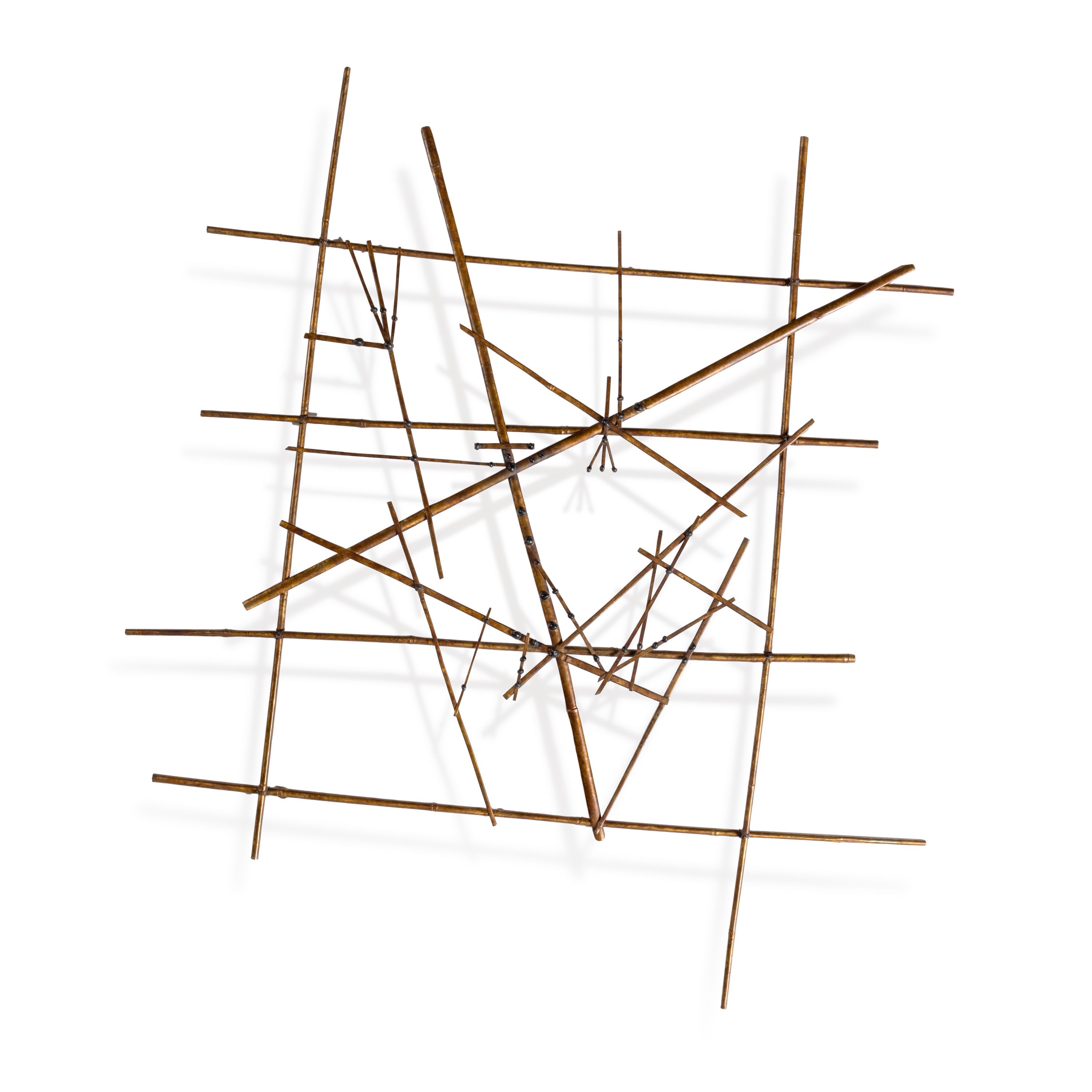 Bamboo sculpted into geometric layers.