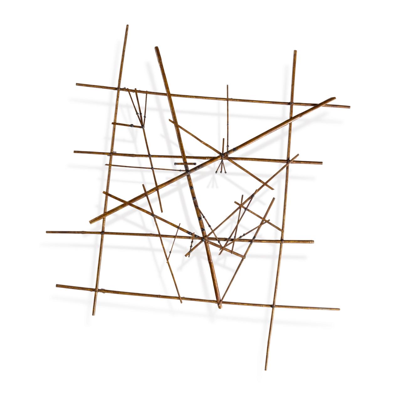 Bamboo sculpted into geometric layers.