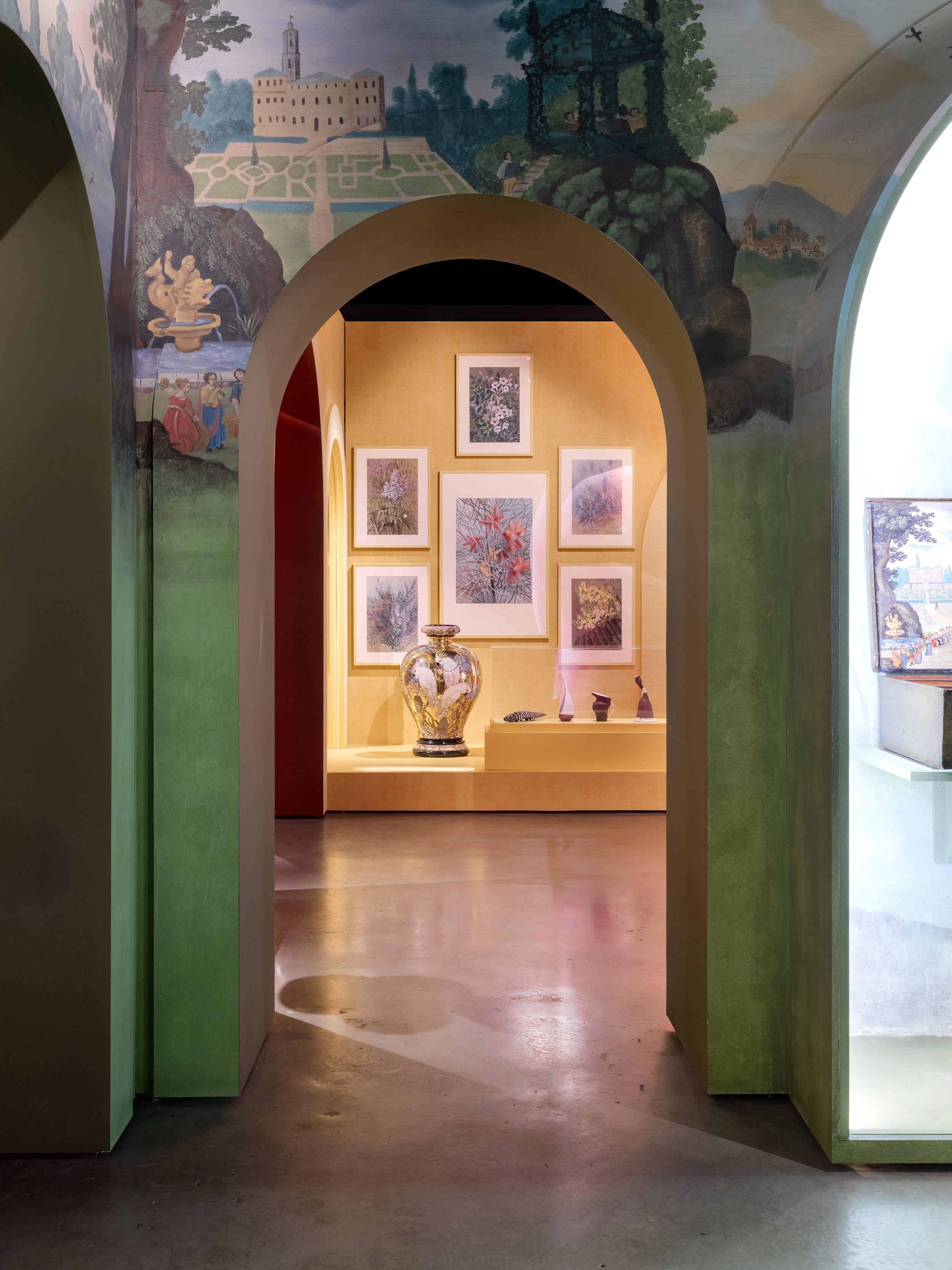 Archways in exhibition.