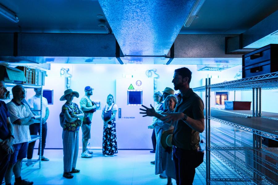 Inside a storage area of Australian PlantBank Tour