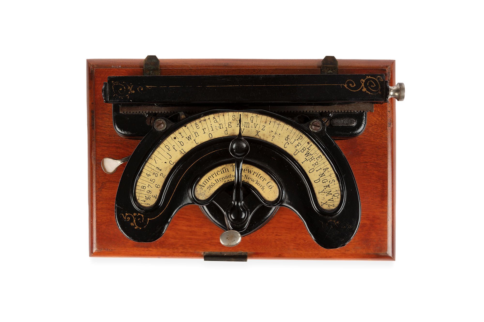 Portable index typewriter with a wooden body