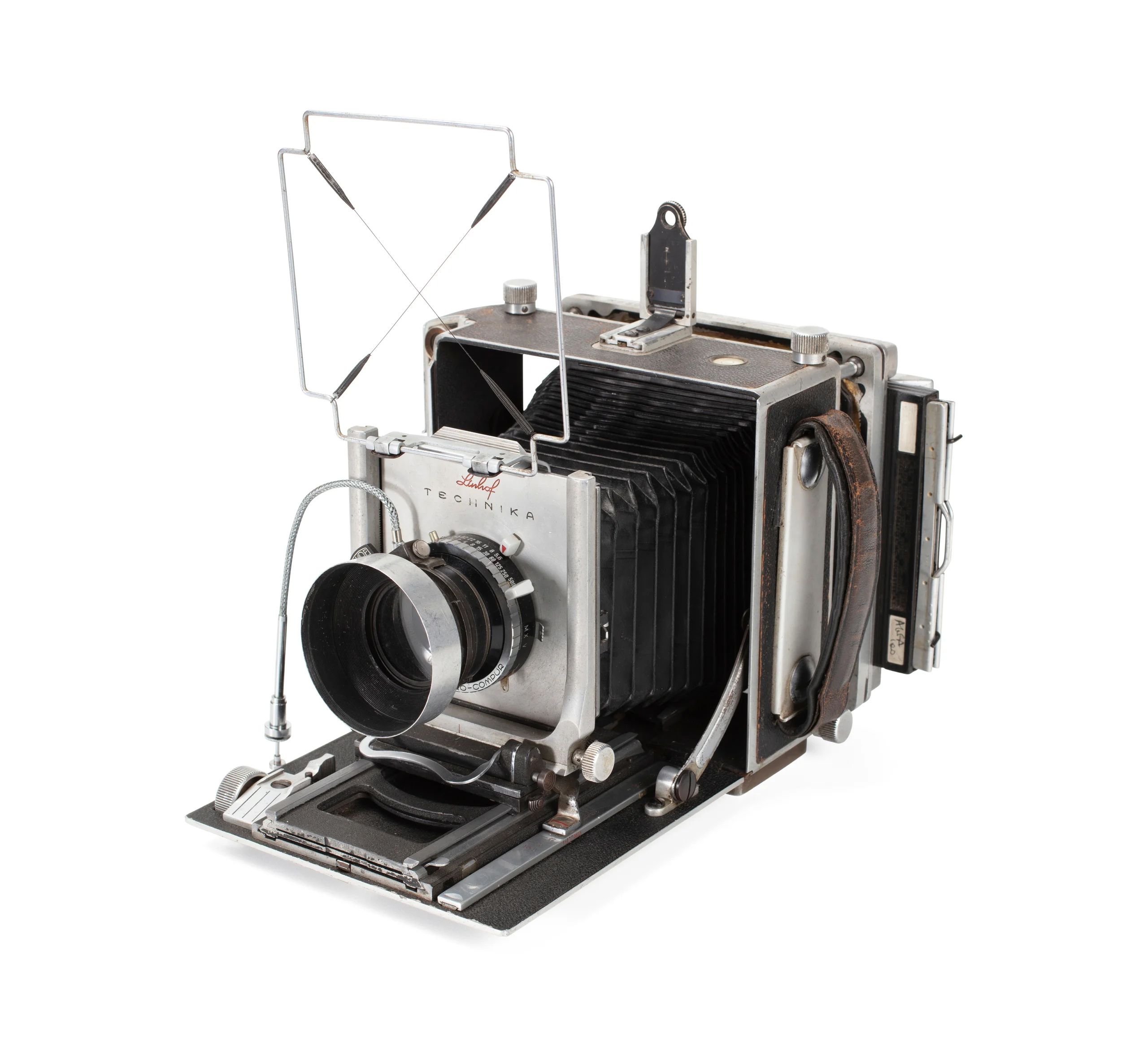Metal and plastic Linhof Technika camera.