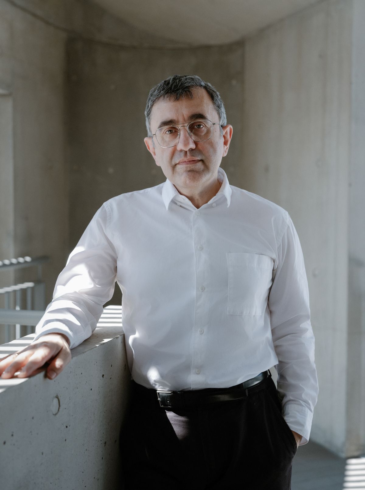 Figure standing and looking at the camera