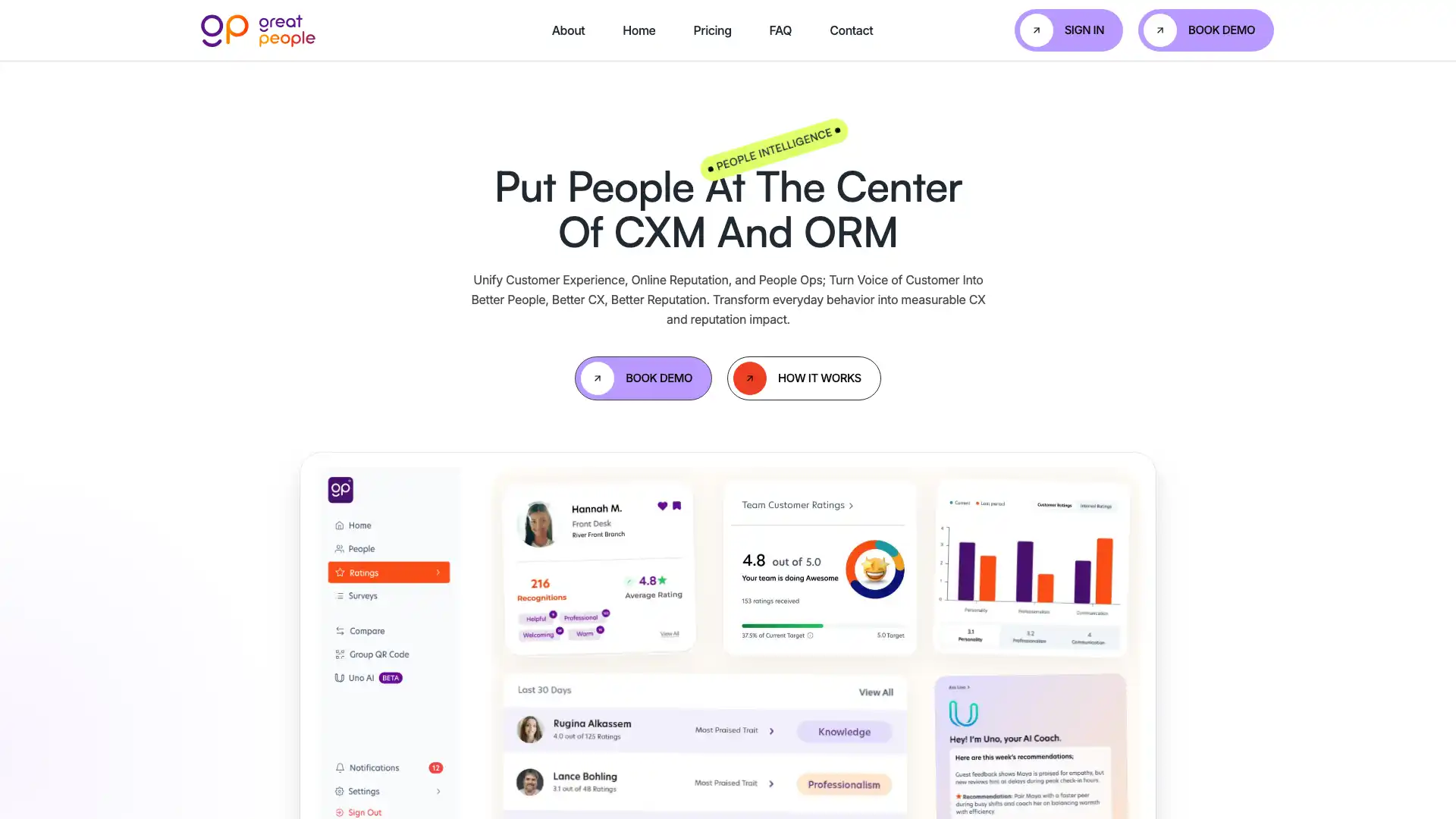 Great People homepage — service-intelligence platform for mid-market multi-location businesses
