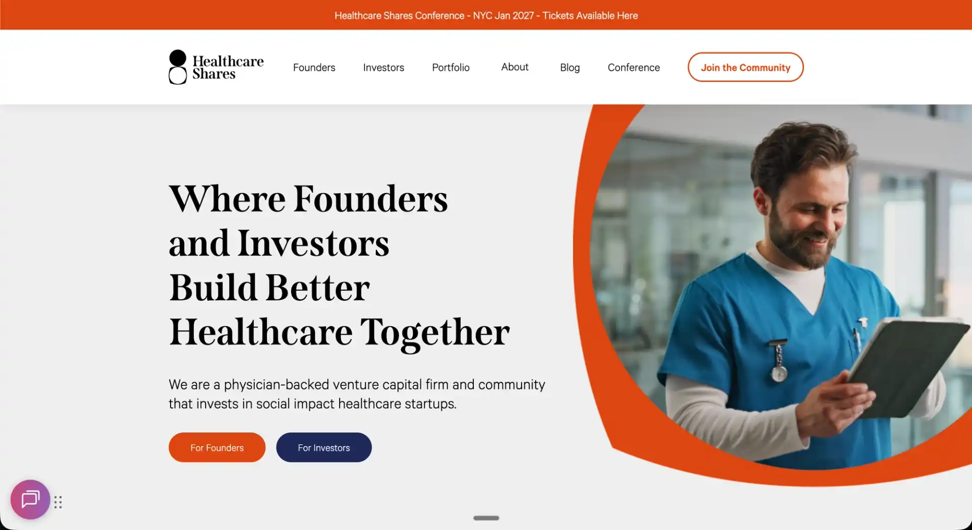Healthcare Shares website