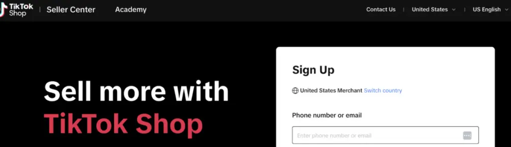 TikTok seller center