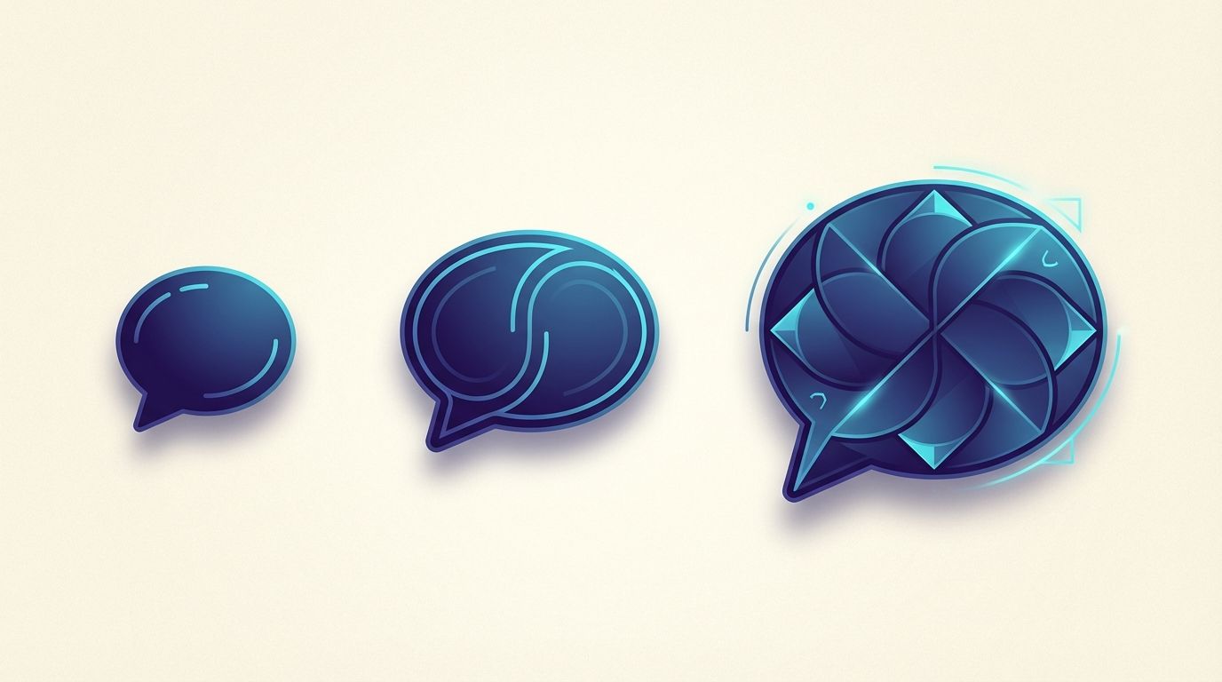 Diagram comparing Q&A chatbots, live chat, and agentic chatbots for SaaS support in 2026