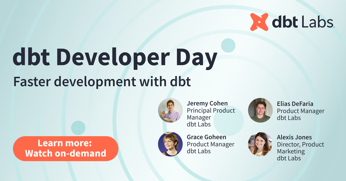 dbt Developer Day | dbt Labs