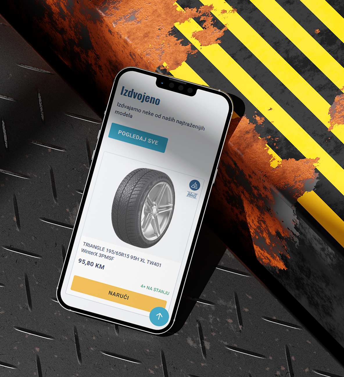 Triangle sajt prikaz na telefonu