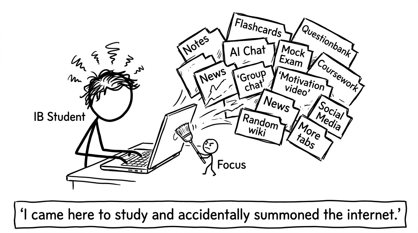 A student accidentally summons the internet while trying to study