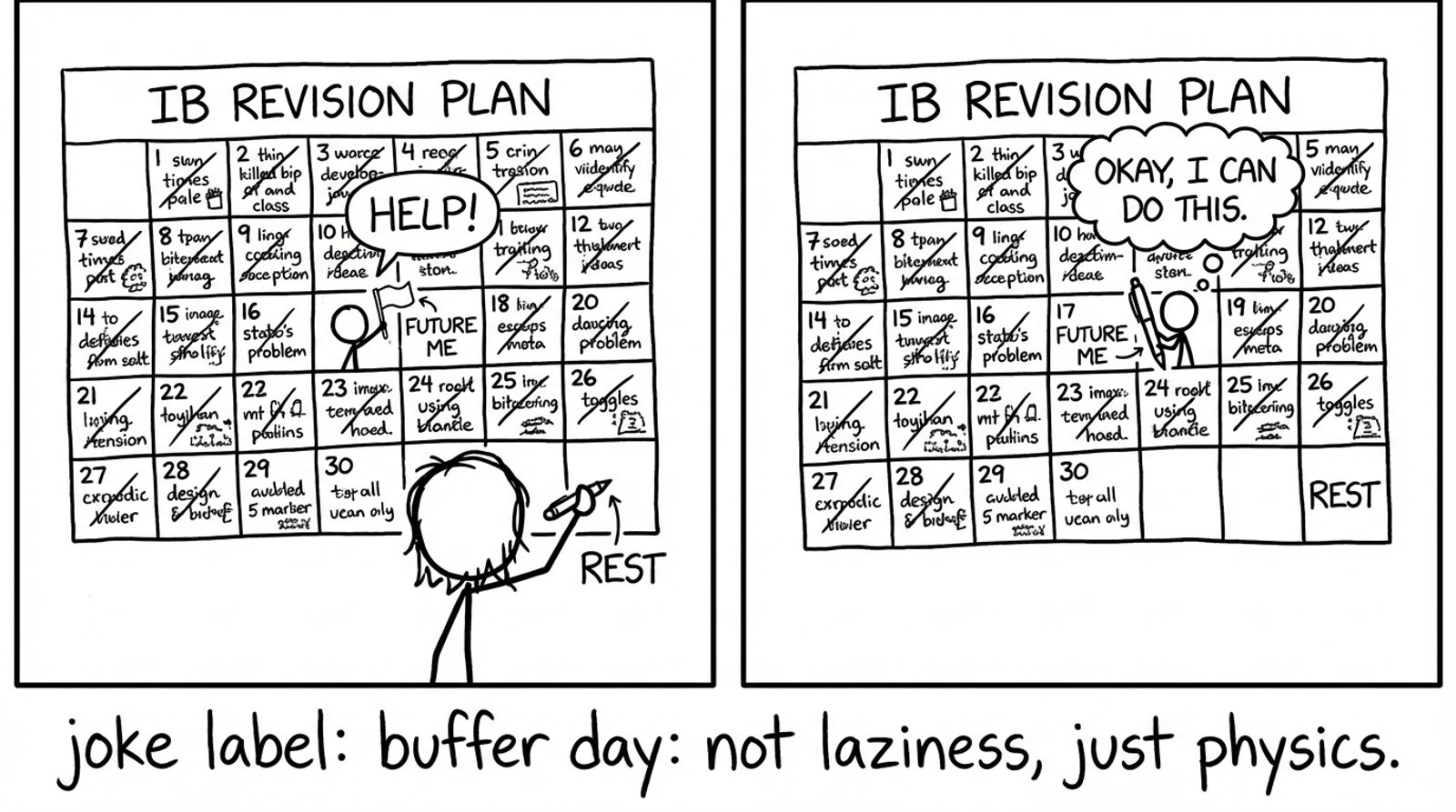Calendar makes space for “Rest”
