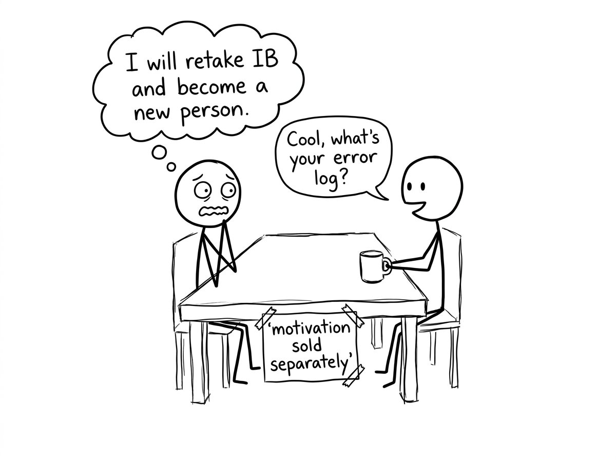 Retake motivation vs error log joke