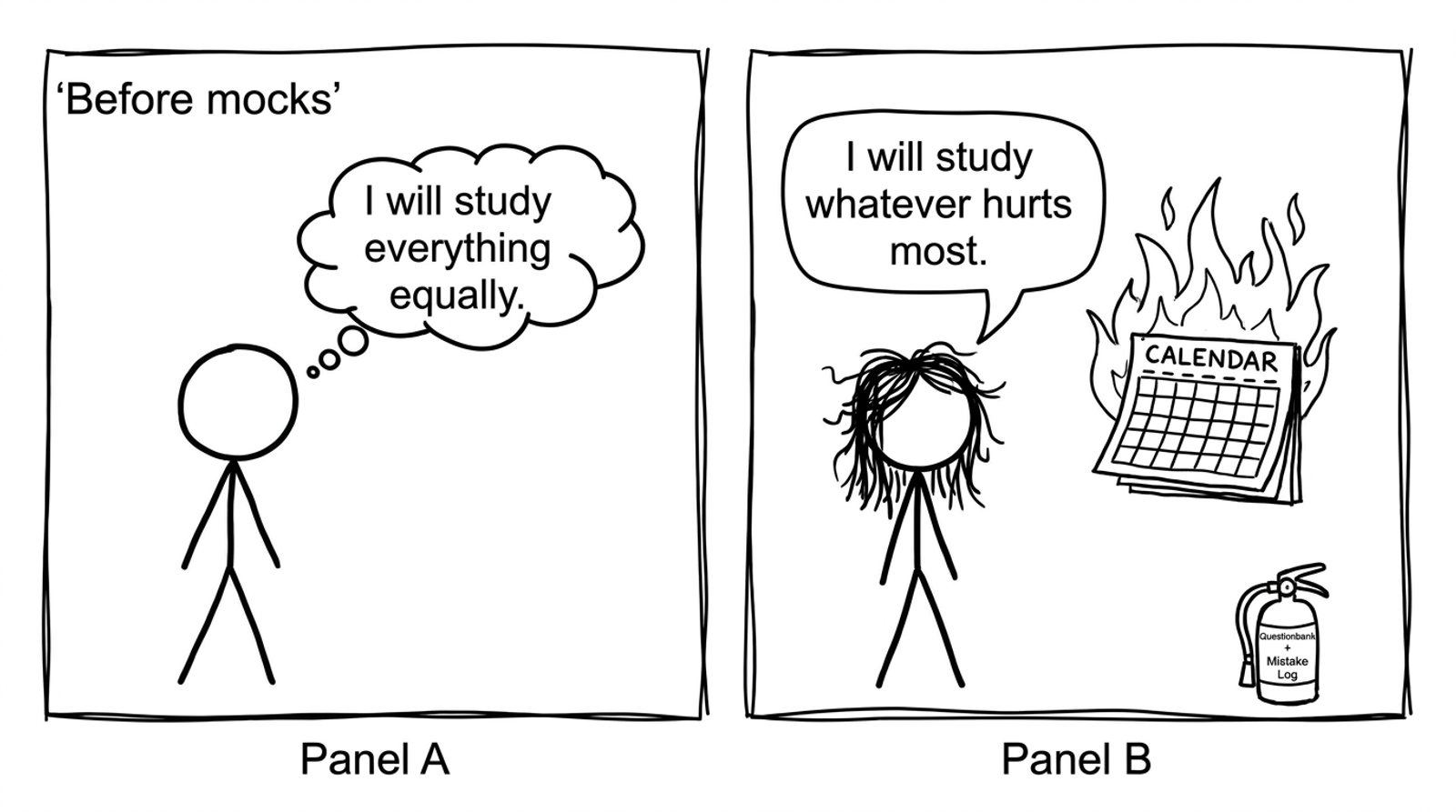 Calendar on fire: prioritizing what to study