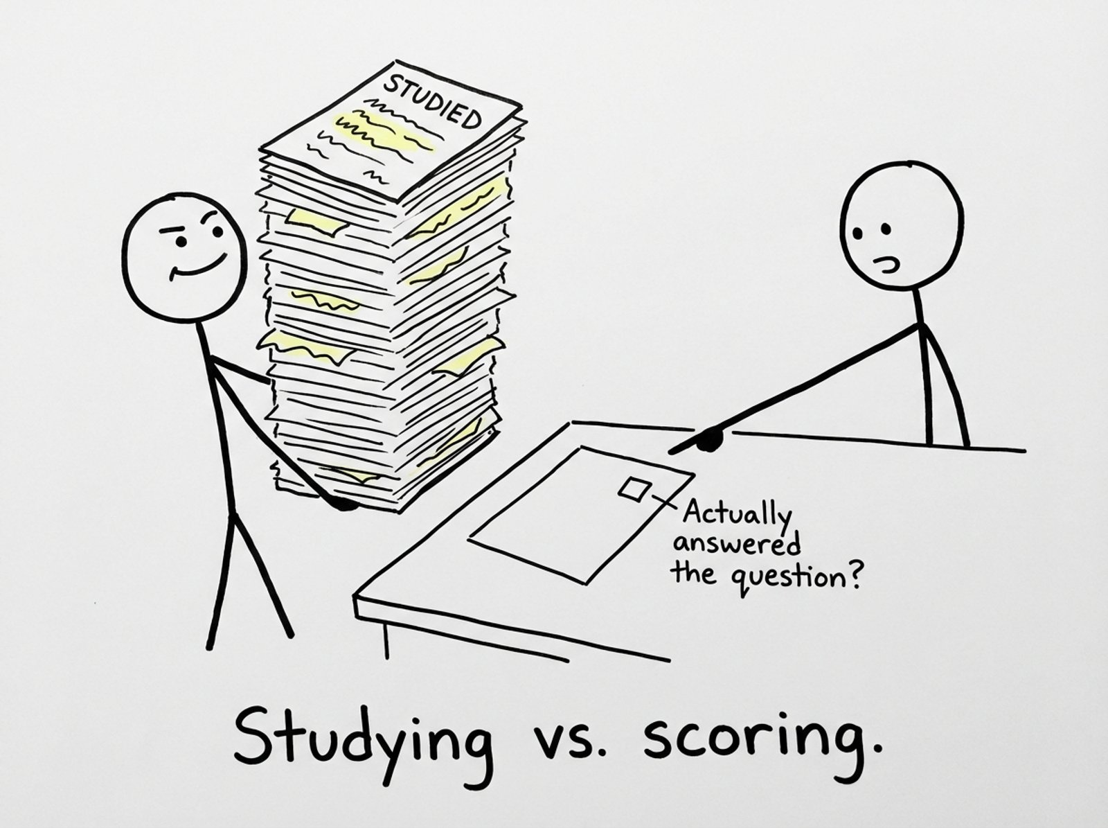 Studying vs scoring