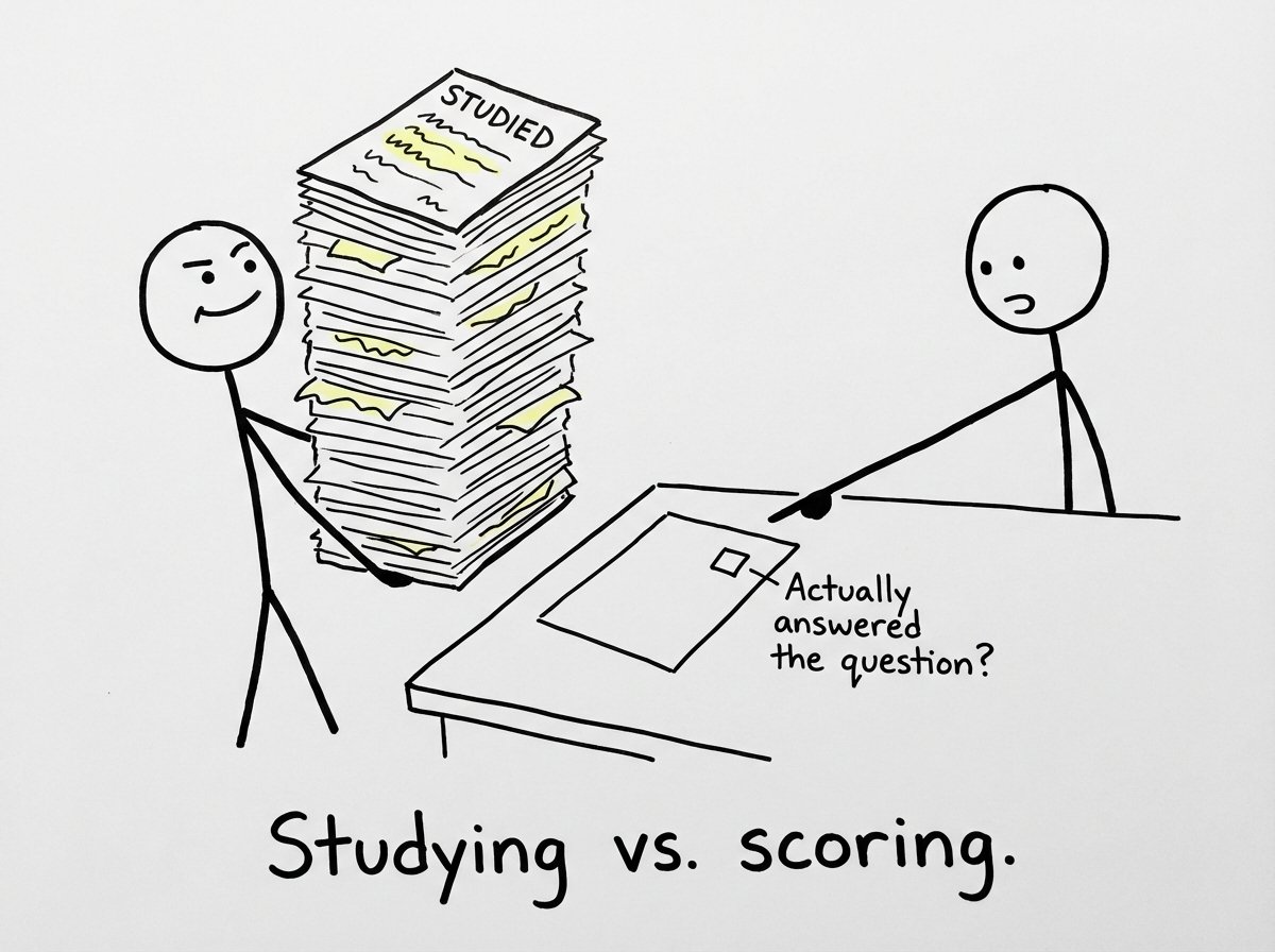 Studying vs scoring