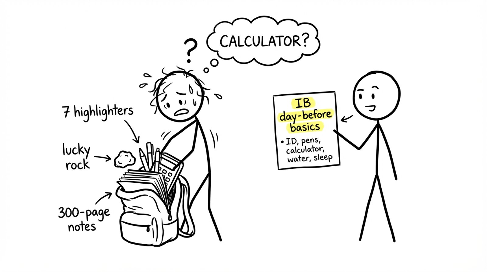 Overpacking everything except the calculator