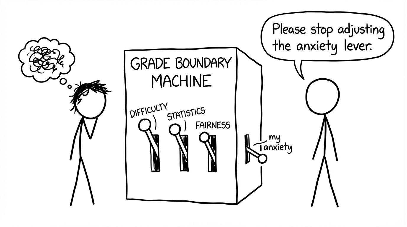 A student meets the Grade Boundary Machine