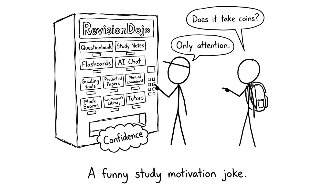 RevisionDojo vending machine dispensing confidence